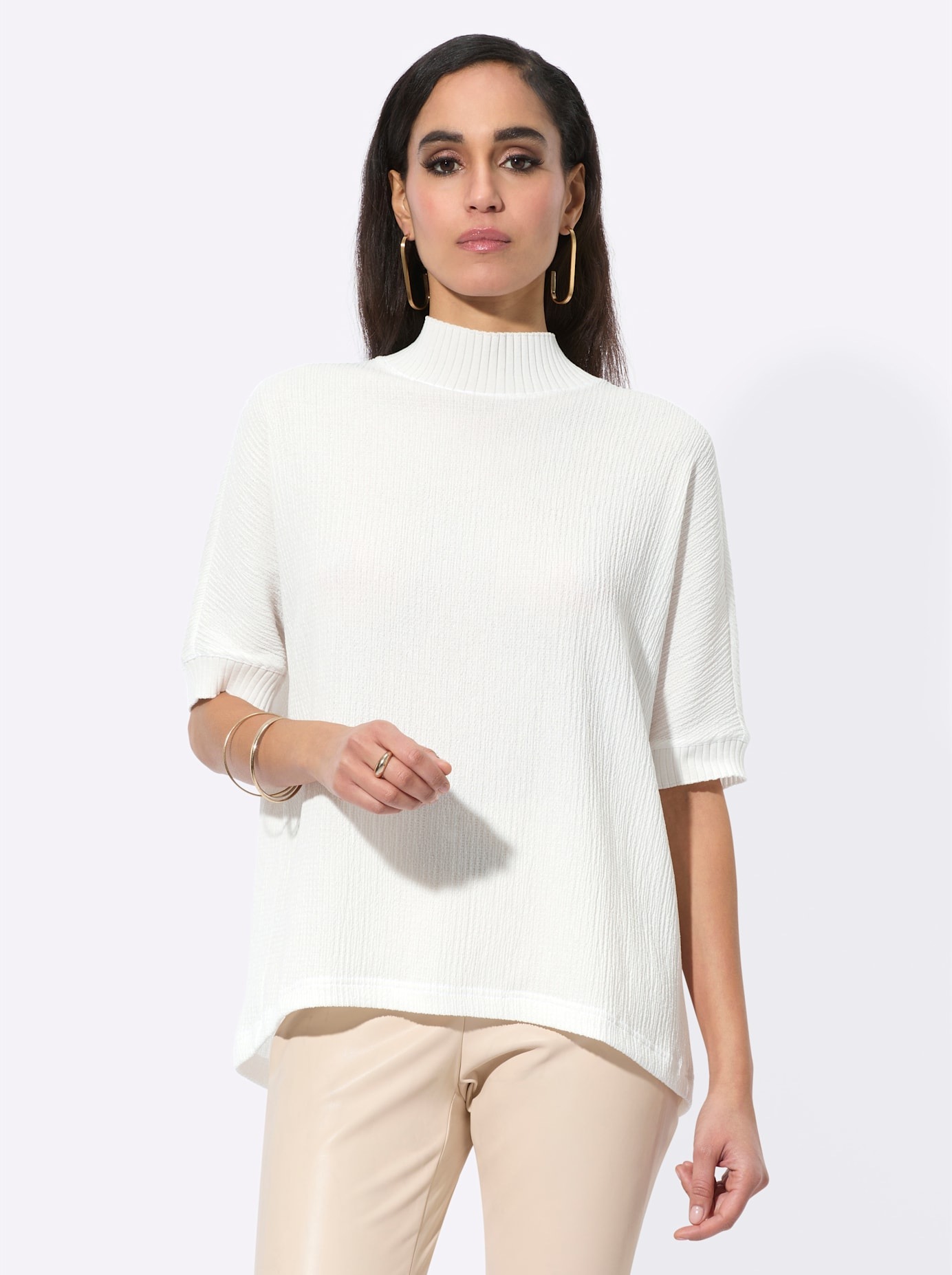 creation L Rollkragenshirt "Jacquard-Shirt" 1 Stk. günstig online kaufen