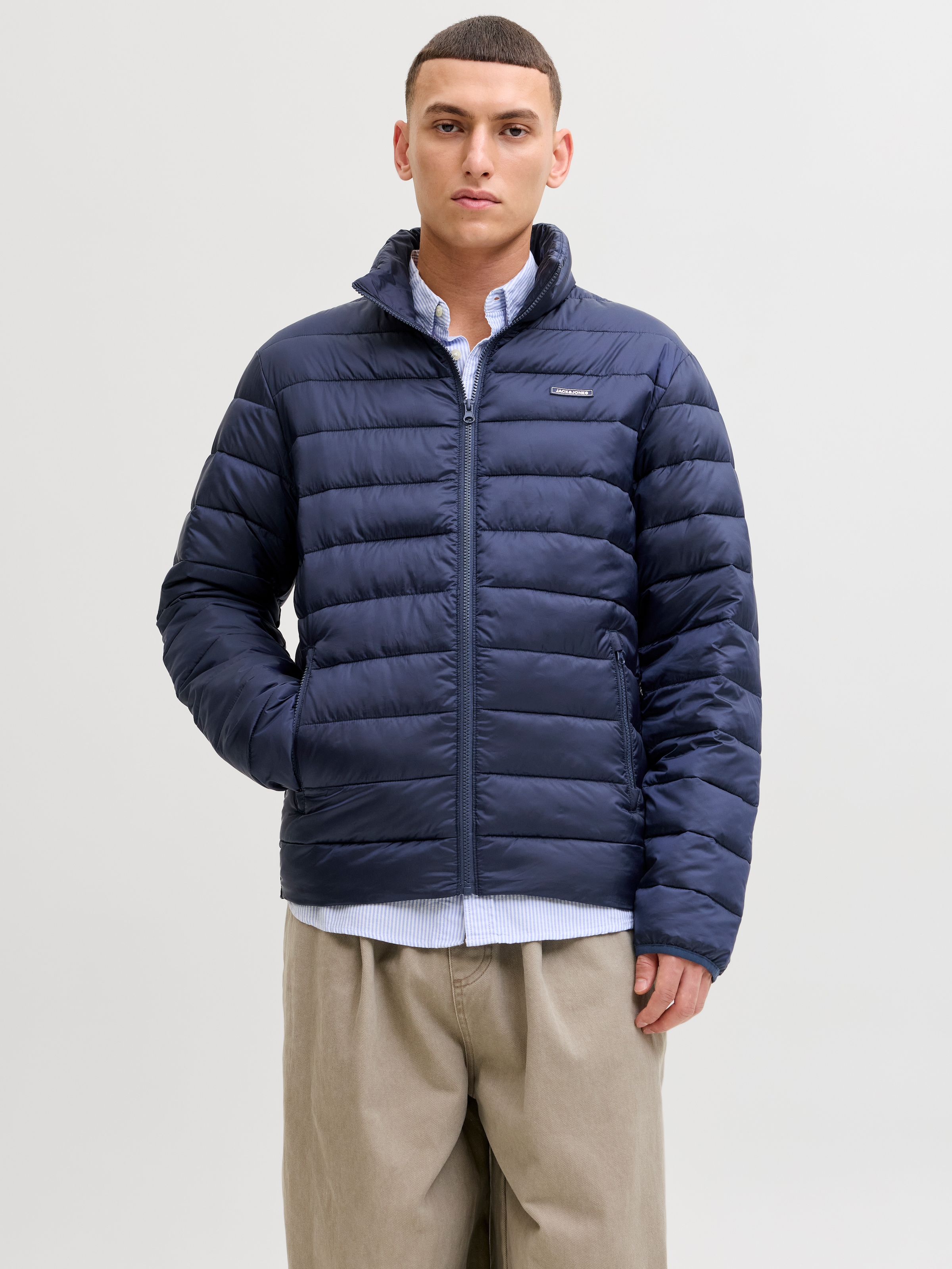 Jack & Jones Steppjacke "JJLOUIS LIGHT PUFFER COLLAR" ohne Kapuze günstig online kaufen