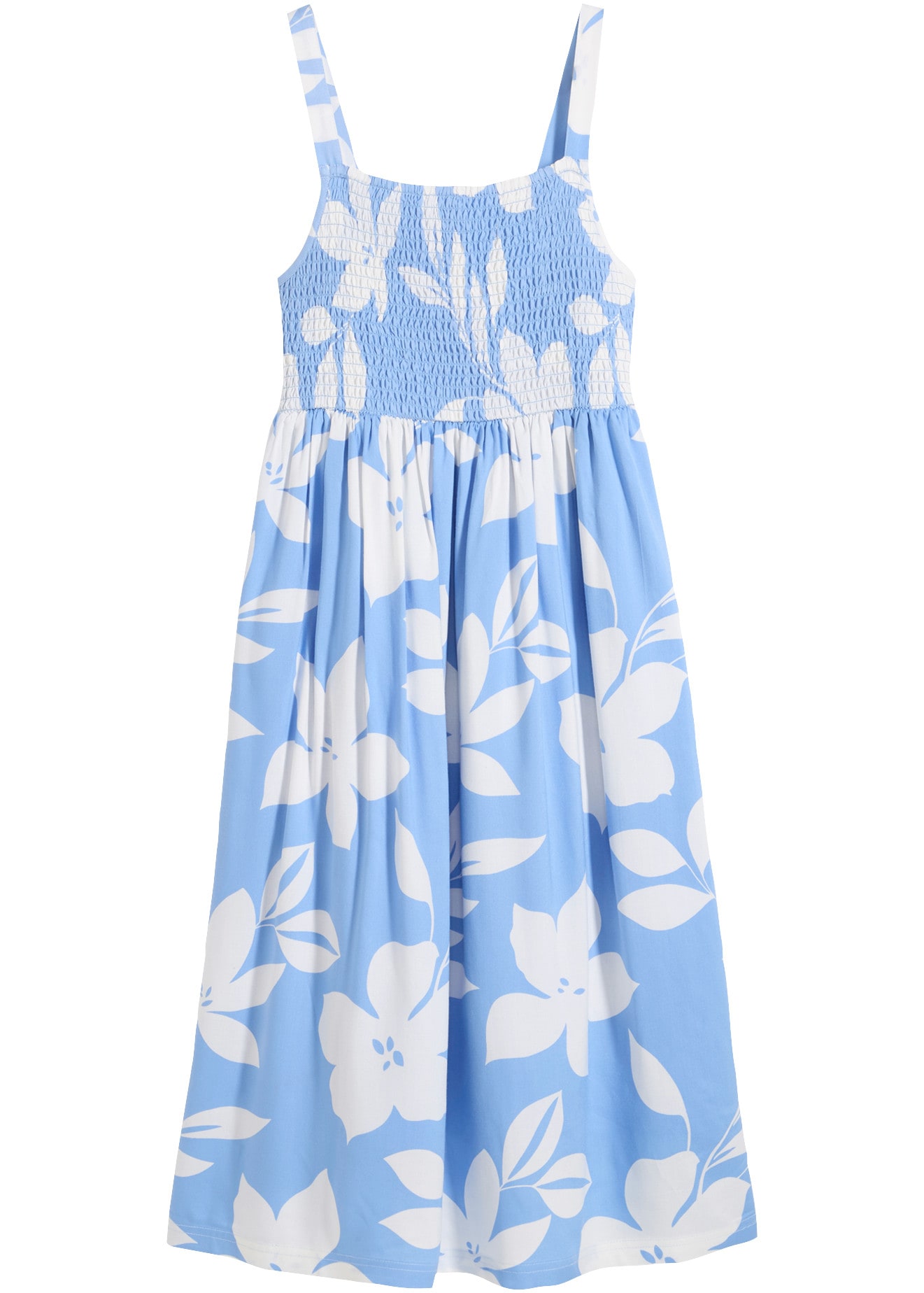 bonprix Midikleid knieumspielende Länge, mit süßem Print, aus weichem Viskose-Stoff