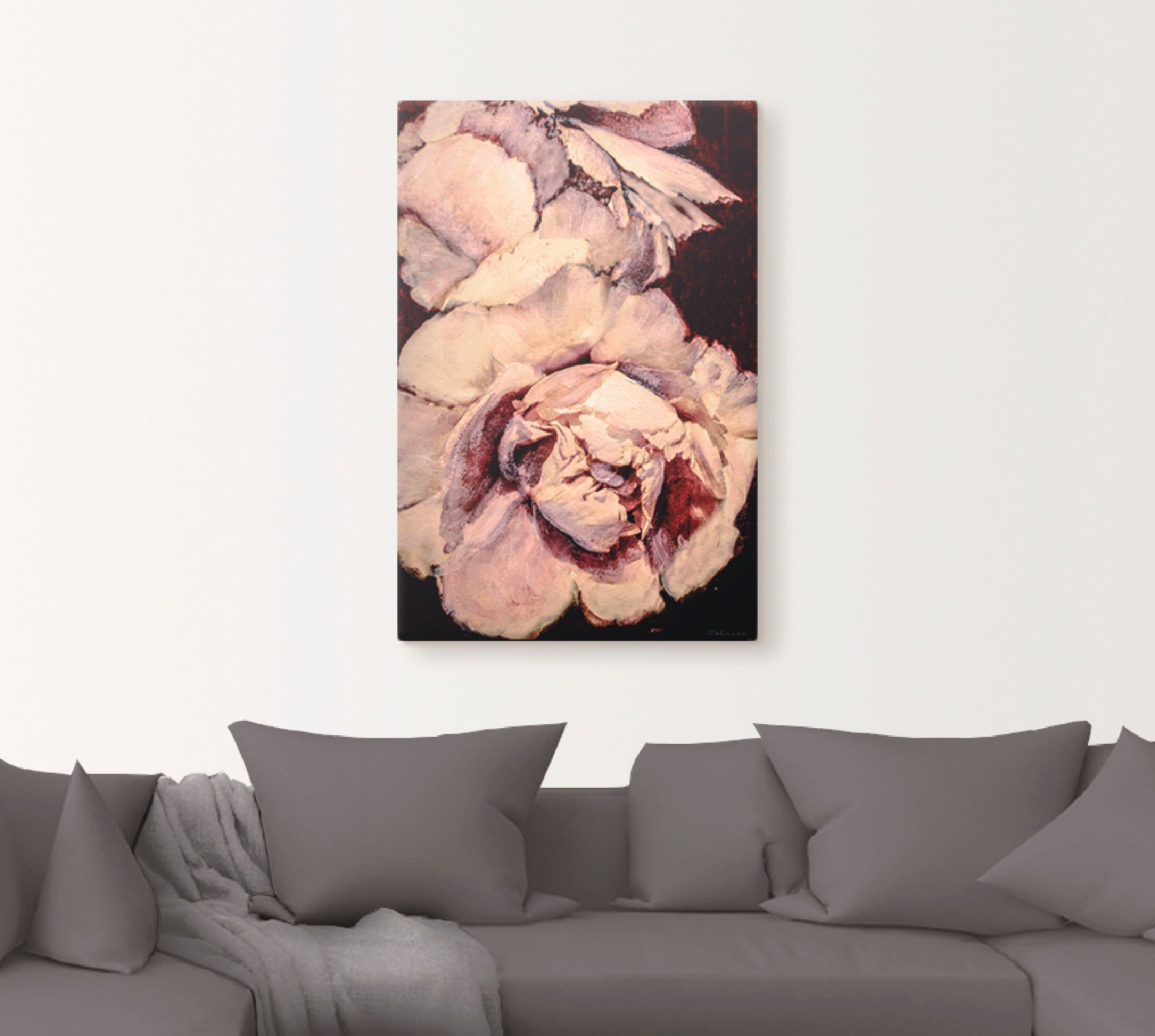 Thumbnail - Artland Leinwandbild "Pfingsrose III", Blumen, (1 St.), auf Keilrahmen gespannt