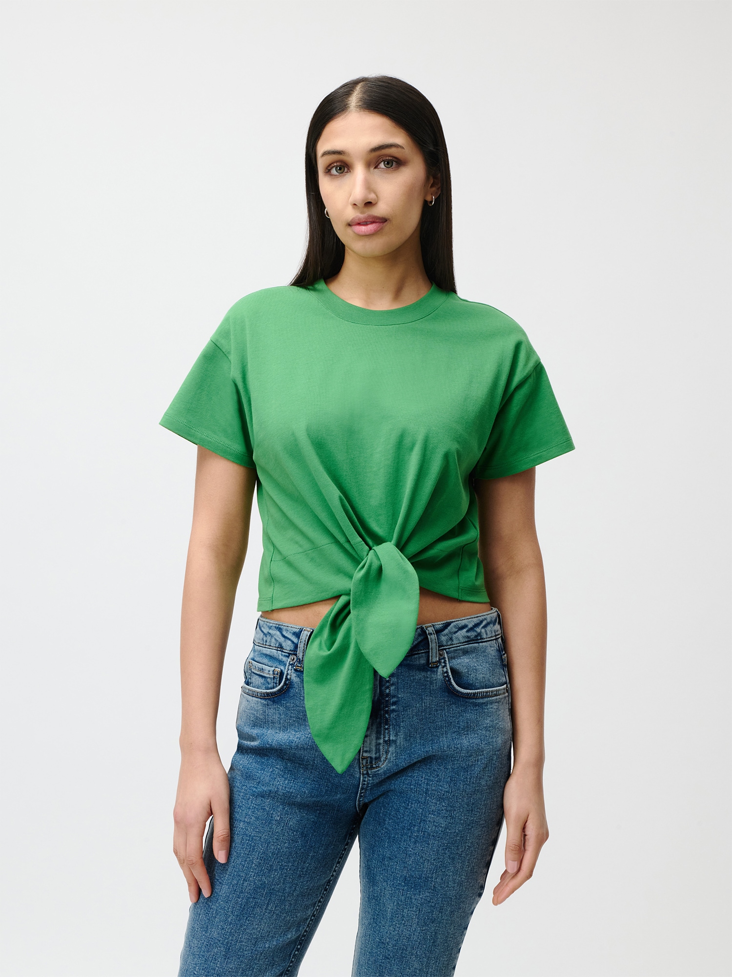 LeGer T-Shirt "Tessy, LeGer by Lena Gercke" mit Knoten-Detail, cropped