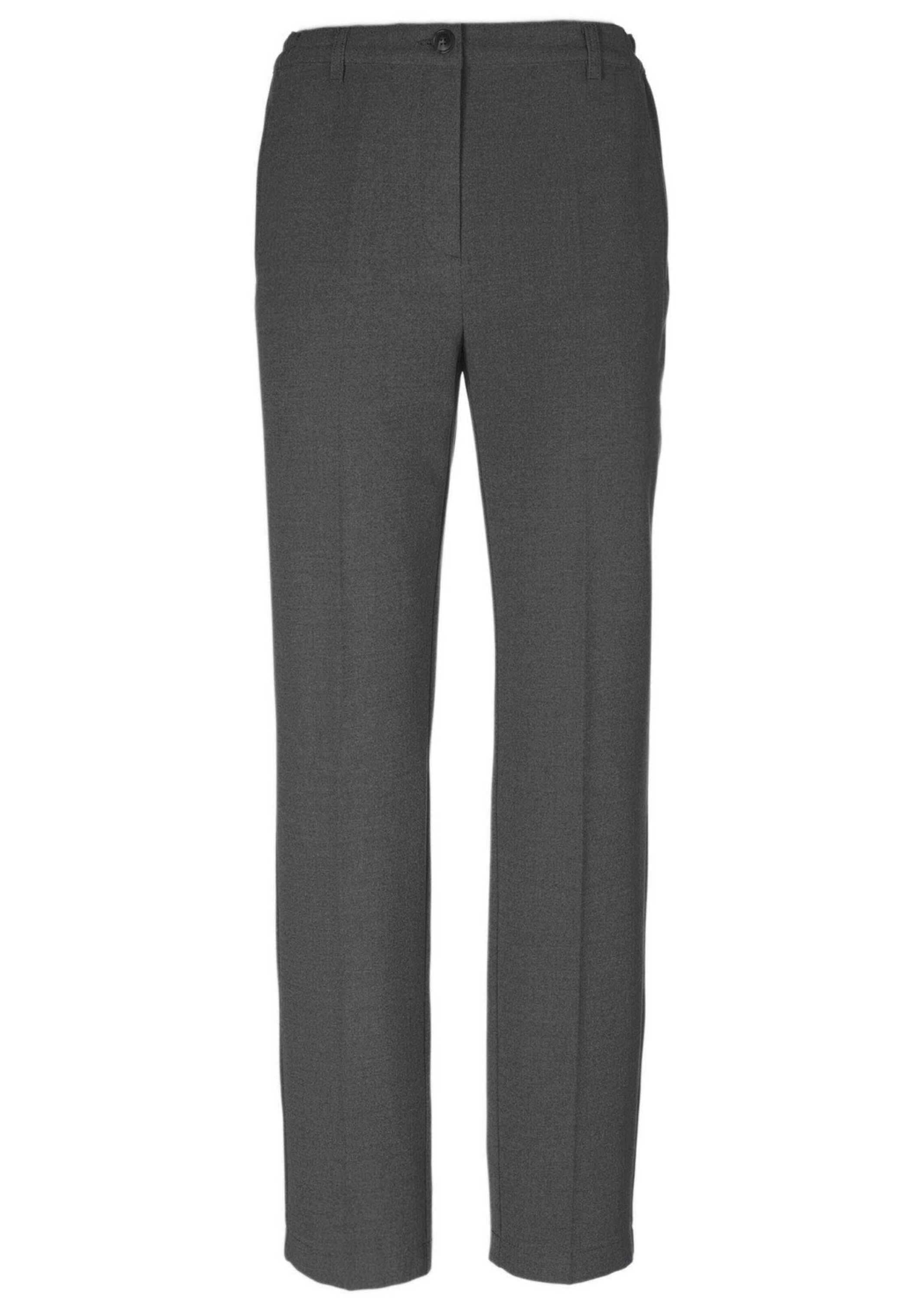 GOLDNER 2-in-1-Hose "Kurzgröße Bügelfaltenhose mit Melange-Effekt" Softer Griff & schöner, fließender Fall