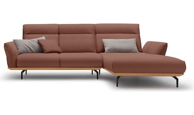 hülsta sofa Ecksofa »hs.460«, Sockel in Eiche, Alugussfüße in umbragrau, Breite 298 cm kaufen