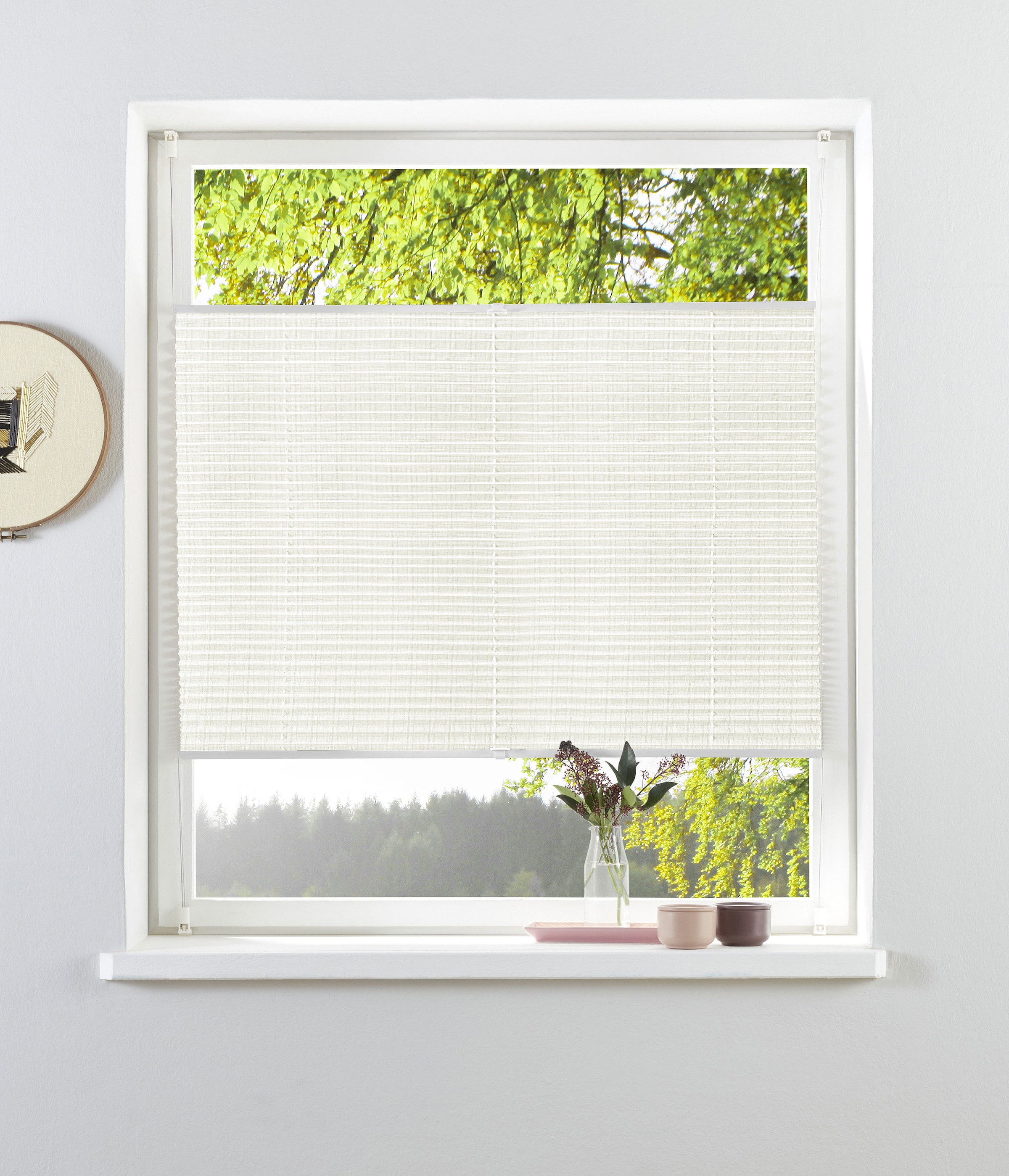 OTTO home Plissee »VALLERIIE, ohne Bohren, Lichtschutz, Klemmfix« Lichtschutz ohne Bohren verspannt trendig, mit strukturierter Oberfläche, für Fenster & Tür, NEUHEIT!