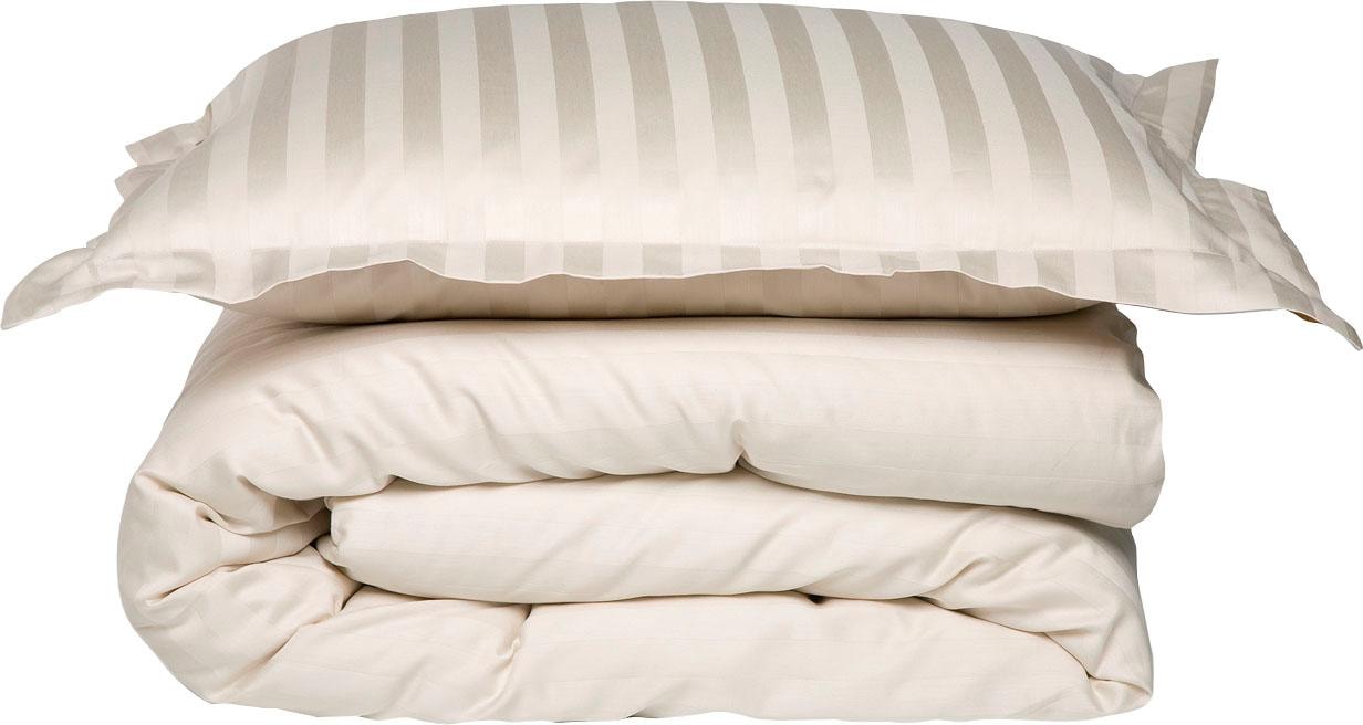 damai Bettwäsche »Streifsatin in Gr. 135x200, 155x220 oder 200x200 cm«, (2 tlg.), elegante Bettwäsche aus Baumwolle, Bettwäsche mit Reißverschluss