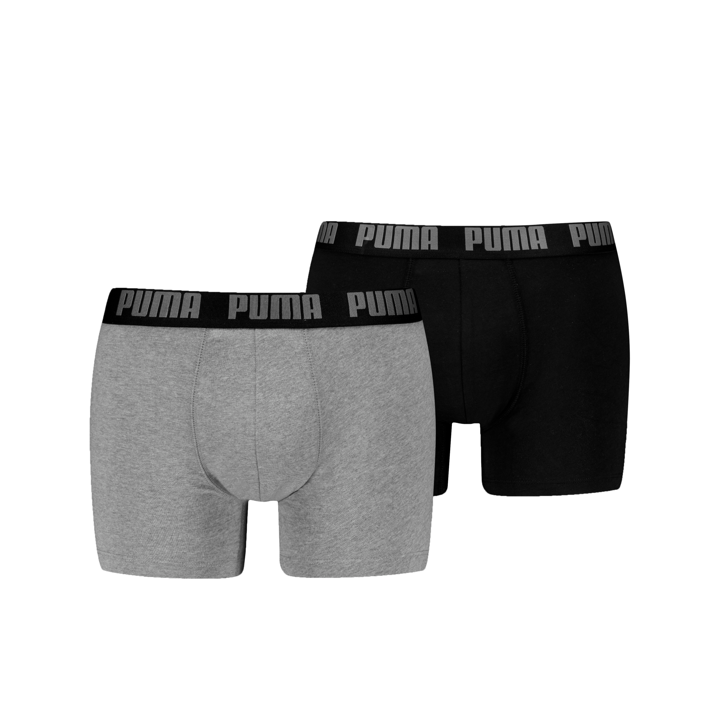 PUMA Boxer Briefs (2-Pack) Men, Clothing, Grey Melange/Black, 2 - Bild 8