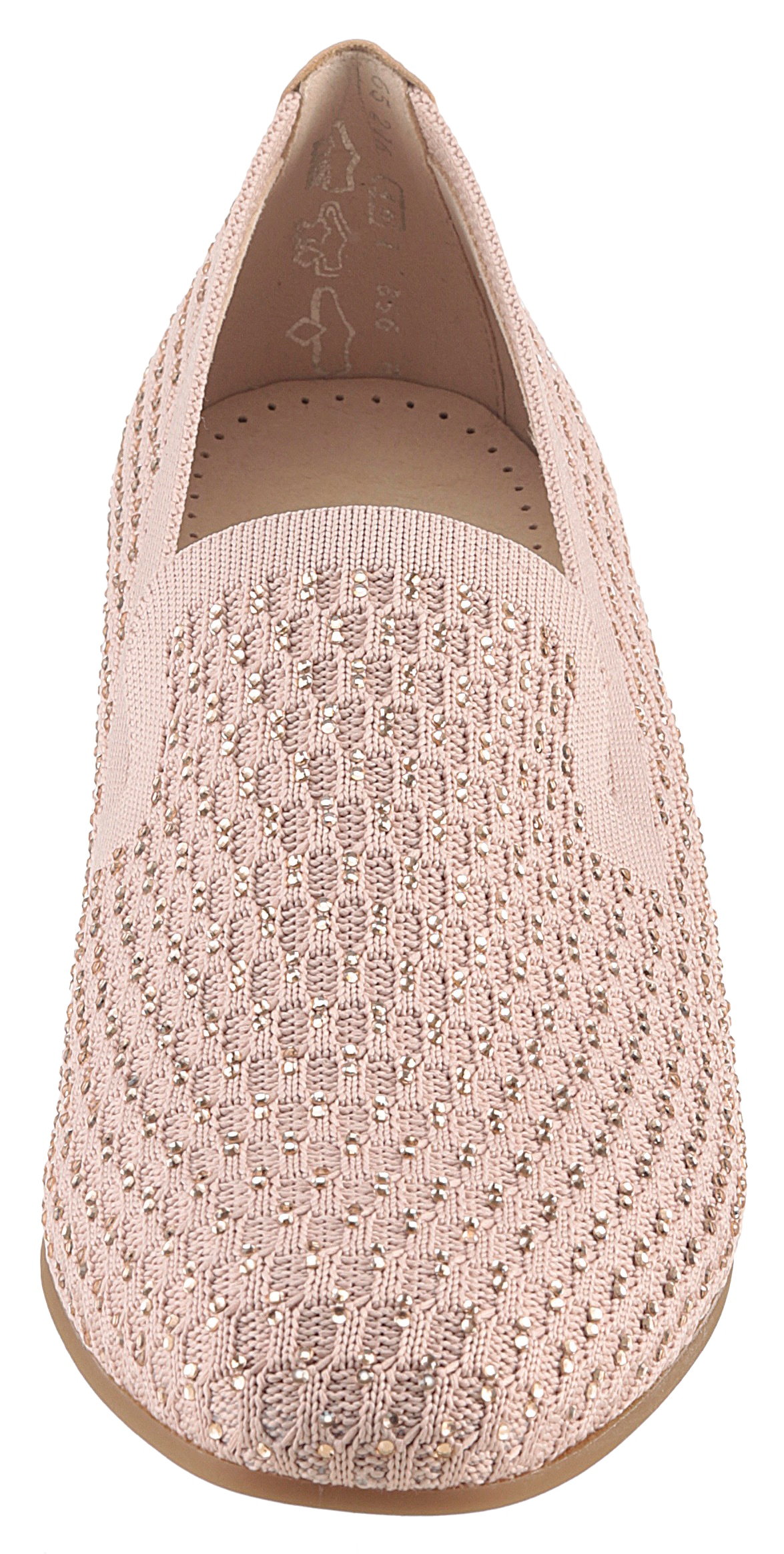 Gabor Slipper, Blockabsatz, Loafer, Bequemschuh mit funkelnden Strass-Steinen