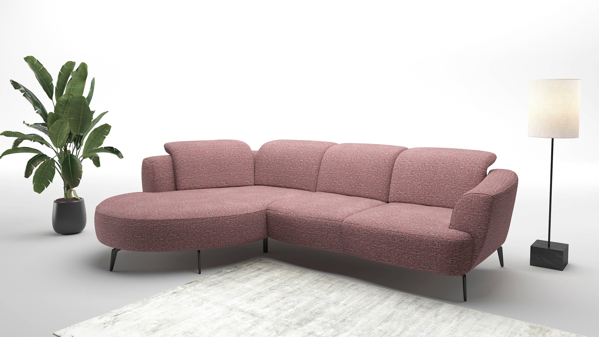 sit&more Ecksofa "Zoe" ink.Sitztiefenverstellung, wahlweise mit Kopfteilverstellung