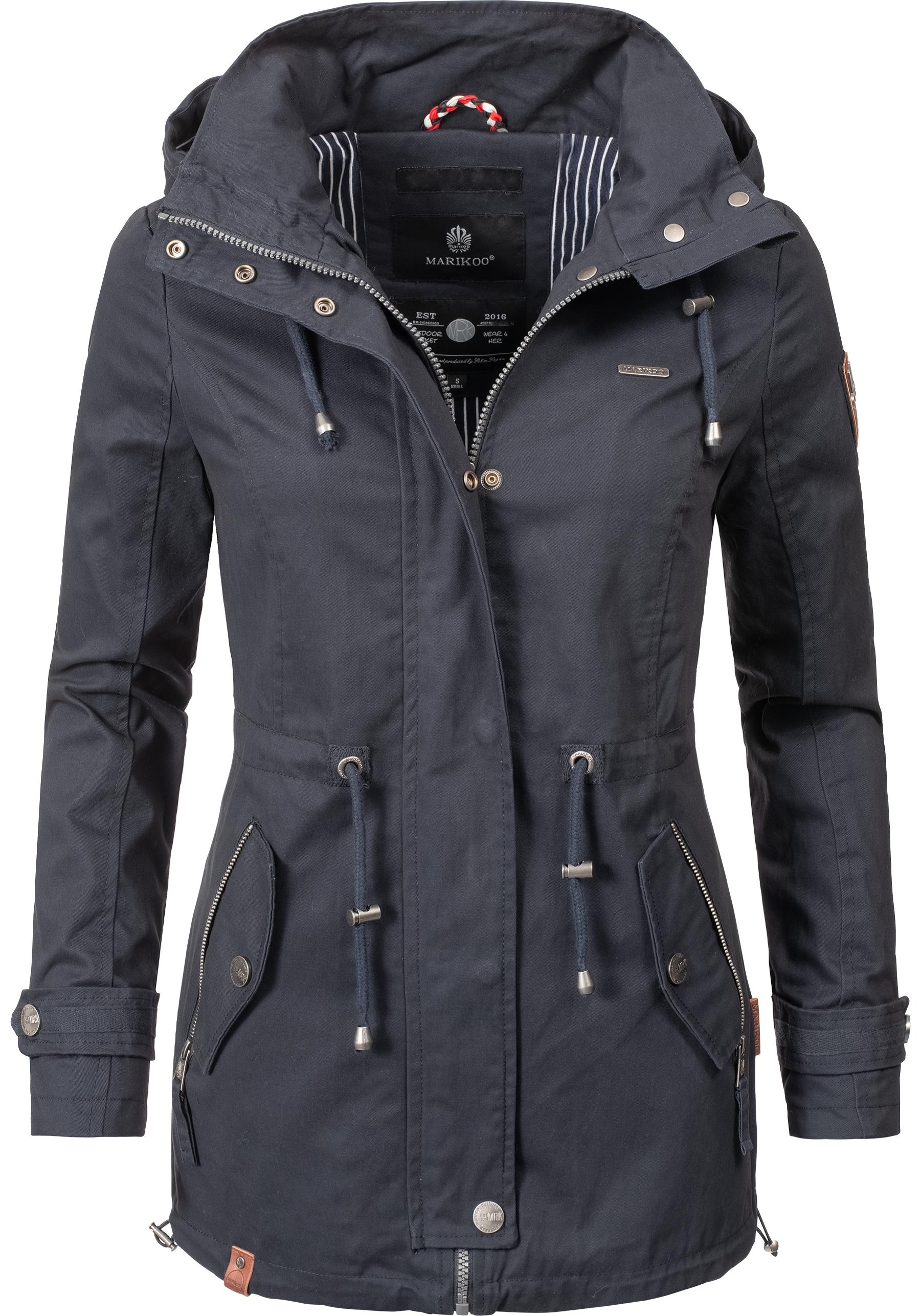 Marikoo Damen Übergangs Jacke Print Parka Nyokoo Grau | BrandsStreet