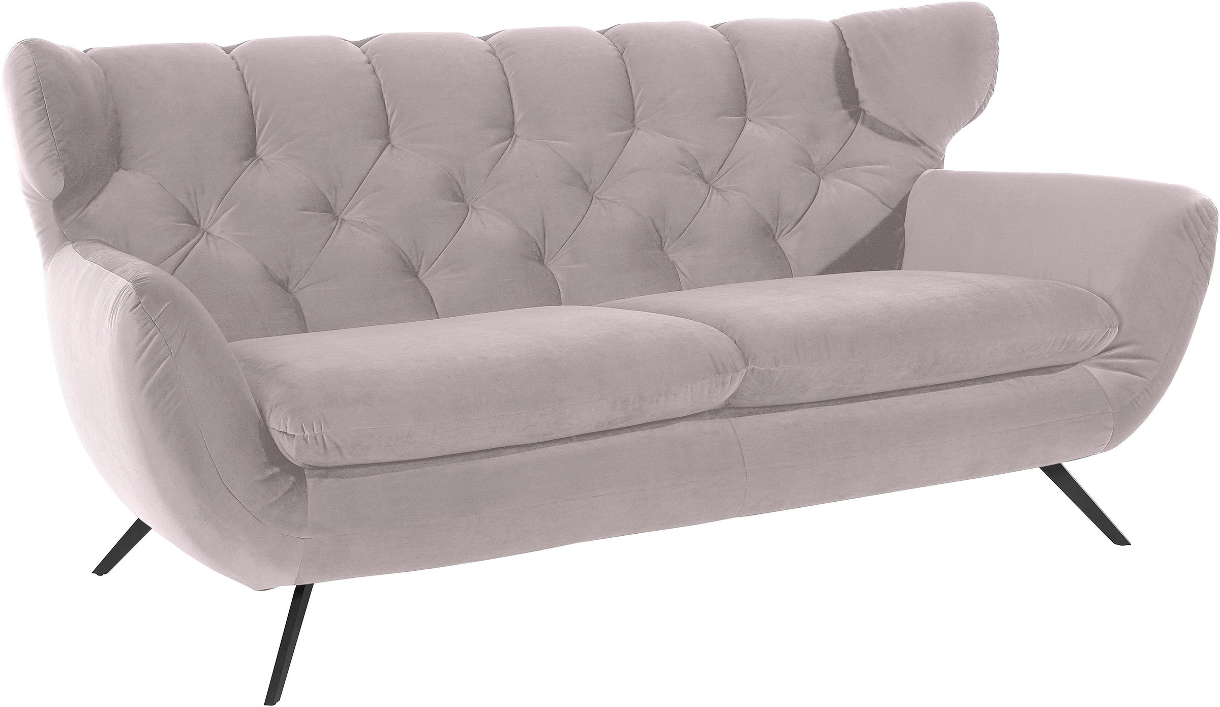 3C Candy 2,5-Sitzer "Beatrice, extravagantes Megasofa, bequem, Küchensofa, Breite 200cm" mit Rückensteppung im Rautenmuster, in Samt Optik oder in Breitcord