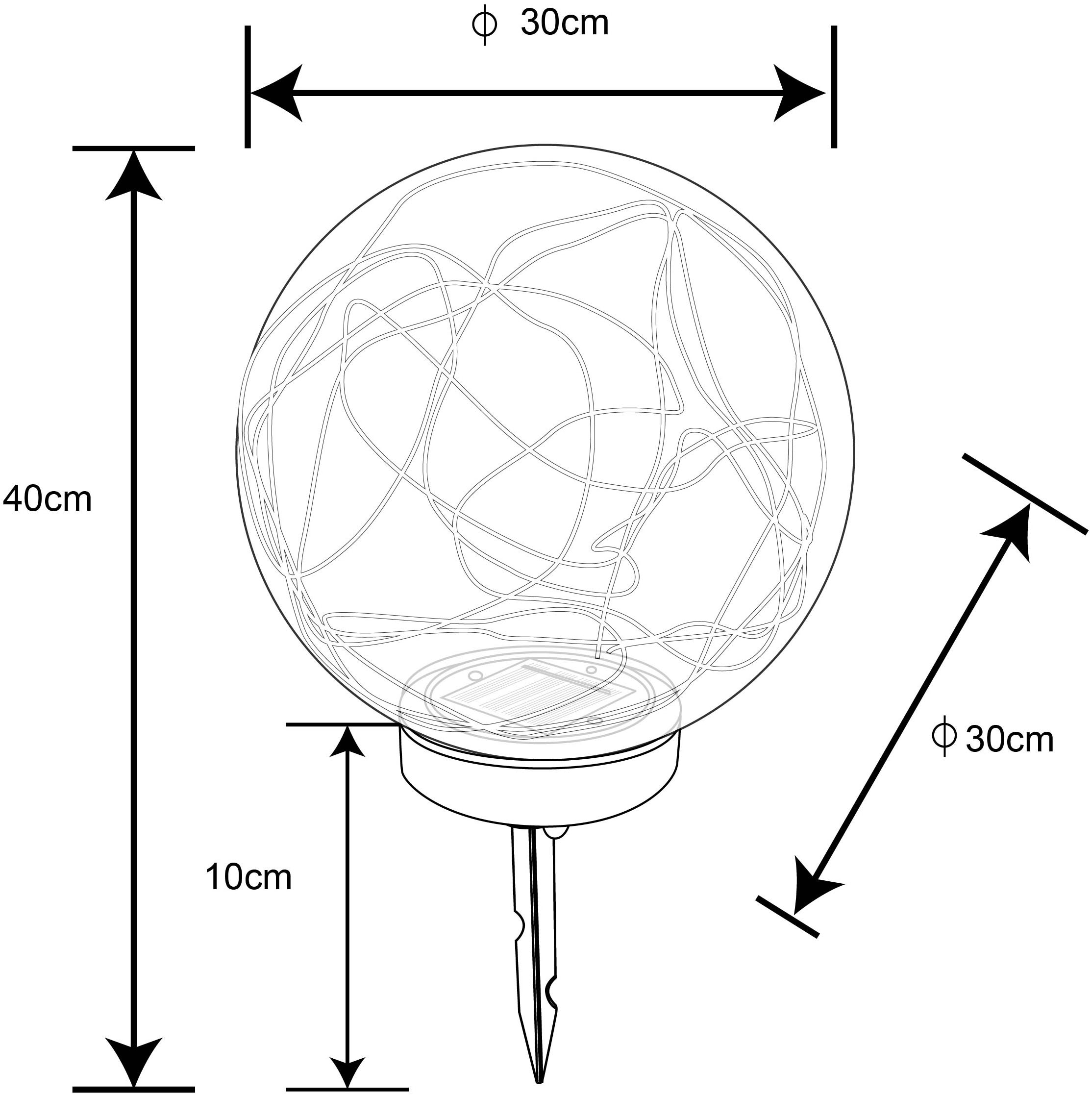 GLOBO LIGHTING LED Solarleuchte »SOLARLEUCHTE KUNSTSTOFF, 50XLED«, Leuchtmittel LED-Modul | LED fest integriert, Solar/IP44/LED Band innen/Garten/Terrasse