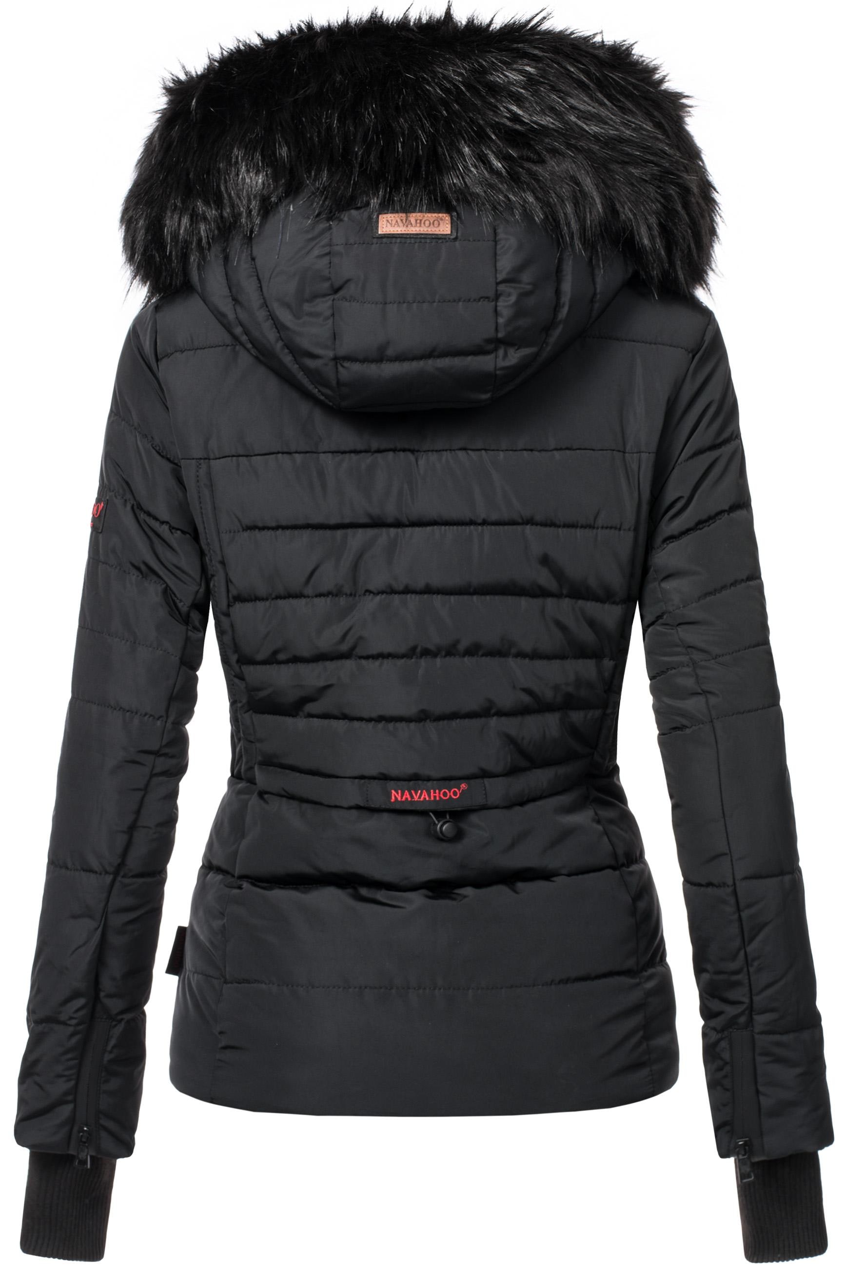 Navahoo Steppjacke »Adele«, mit Kapuze, hochwertige Winterjacke mit edler Kunstfell- Kapuze
