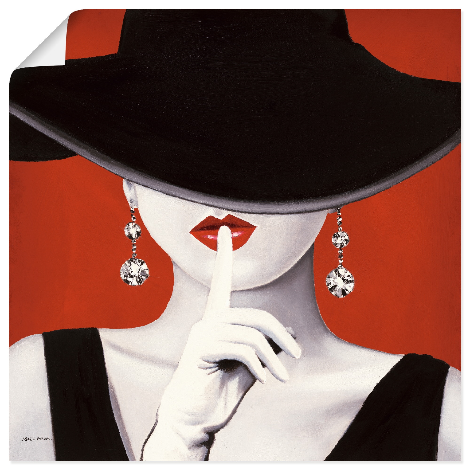 Artland Wandbild "Hut ab I" Frau 1 Stk. tlg. als Leinwandbild, Poster, Wand günstig online kaufen