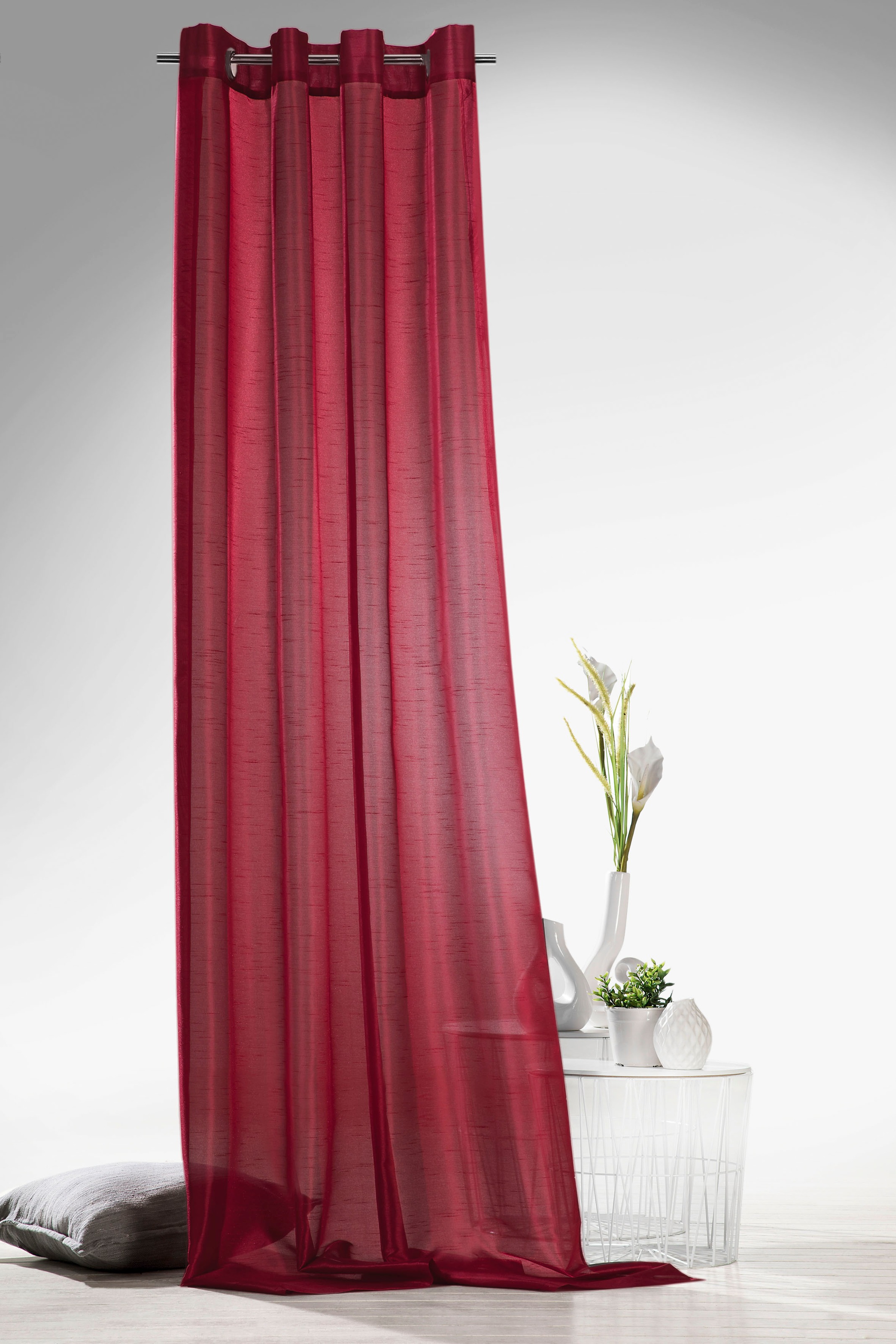 Weckbrodt Vorhang "Klara" Ösen 1 Stk. tlg. Wildseiten-Optik, halbtransparen günstig online kaufen