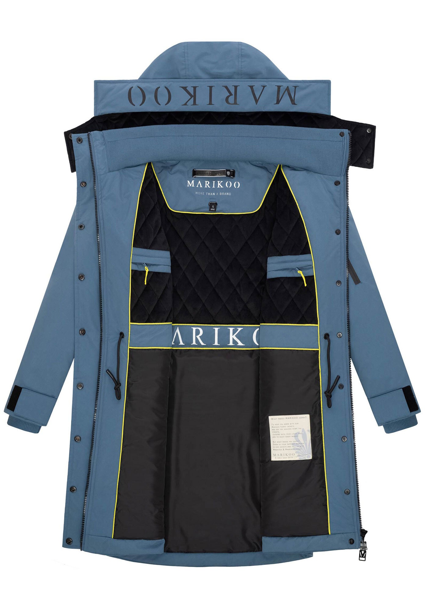 Marikoo Winterjacke »Anoukaa«, langer Parka mit abnehmbarer Kapuze