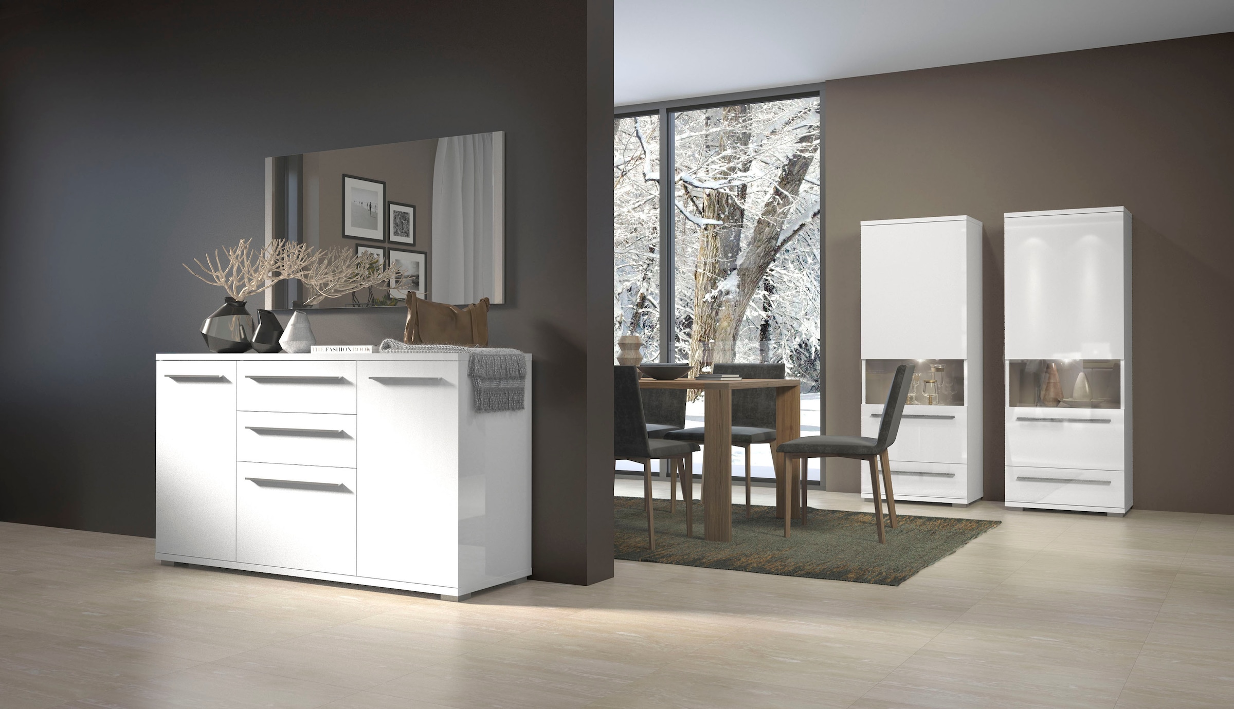 Places of Style Kommode »Piano«, Hochglanz UV lackiert, Soft-Close Funktion