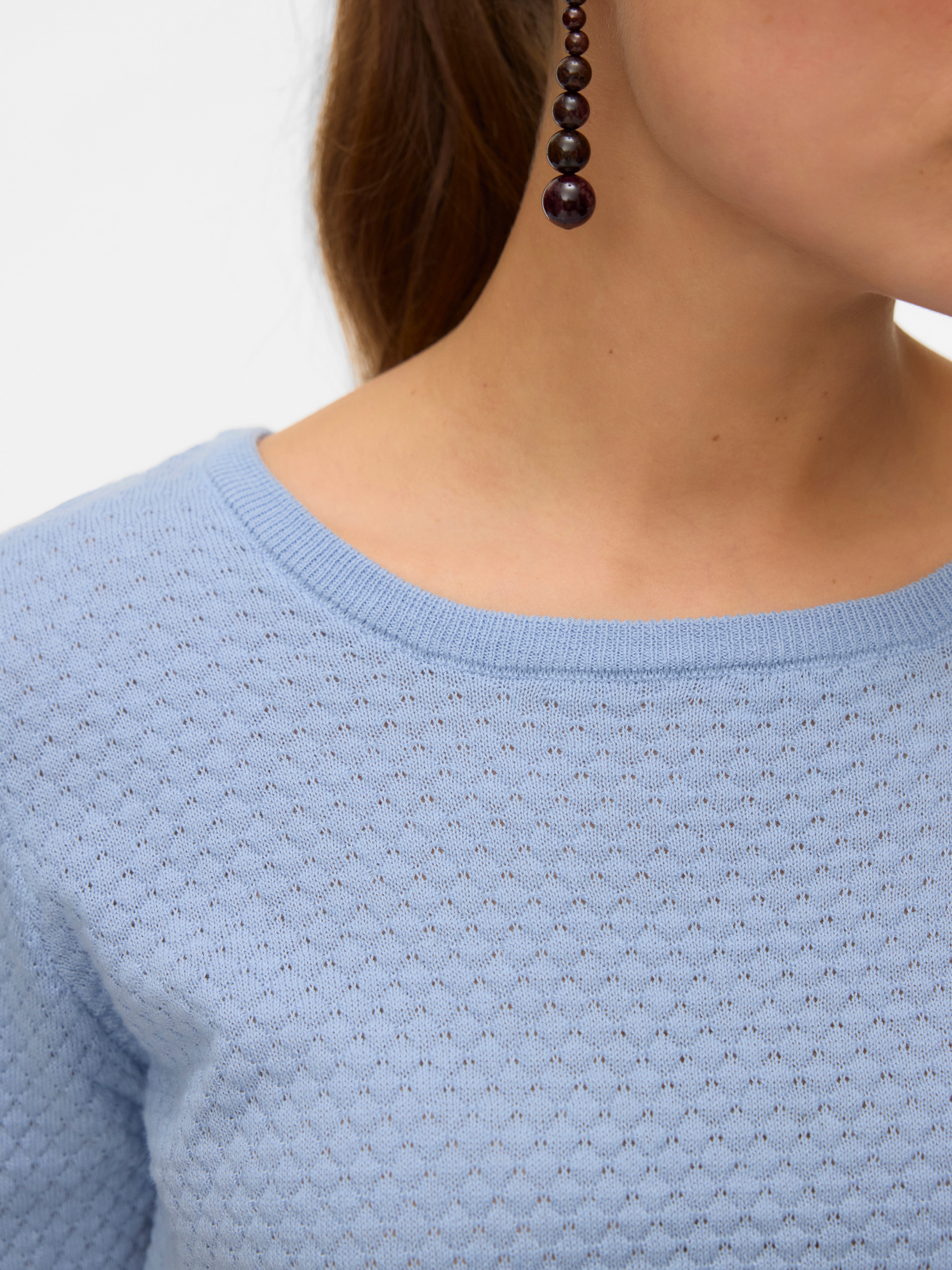 Thumbnail - Vero Moda "VMCARE STRUCTURE LS O-NECK BLOU NOOS" mit Strukturmuster