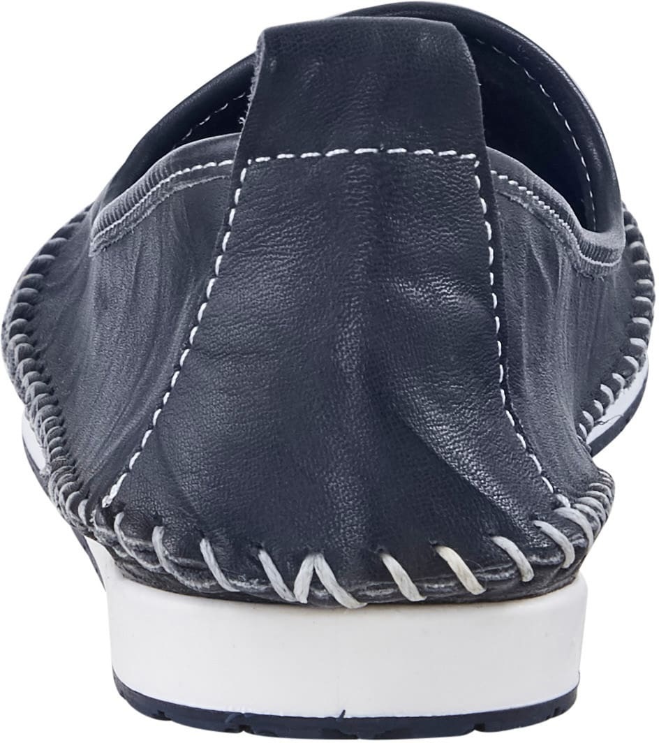 Slipper ANDREA CONTI, Damen, Gr. 38, blau (marine), Glattleder, Leder, Schuhe Slipper 3