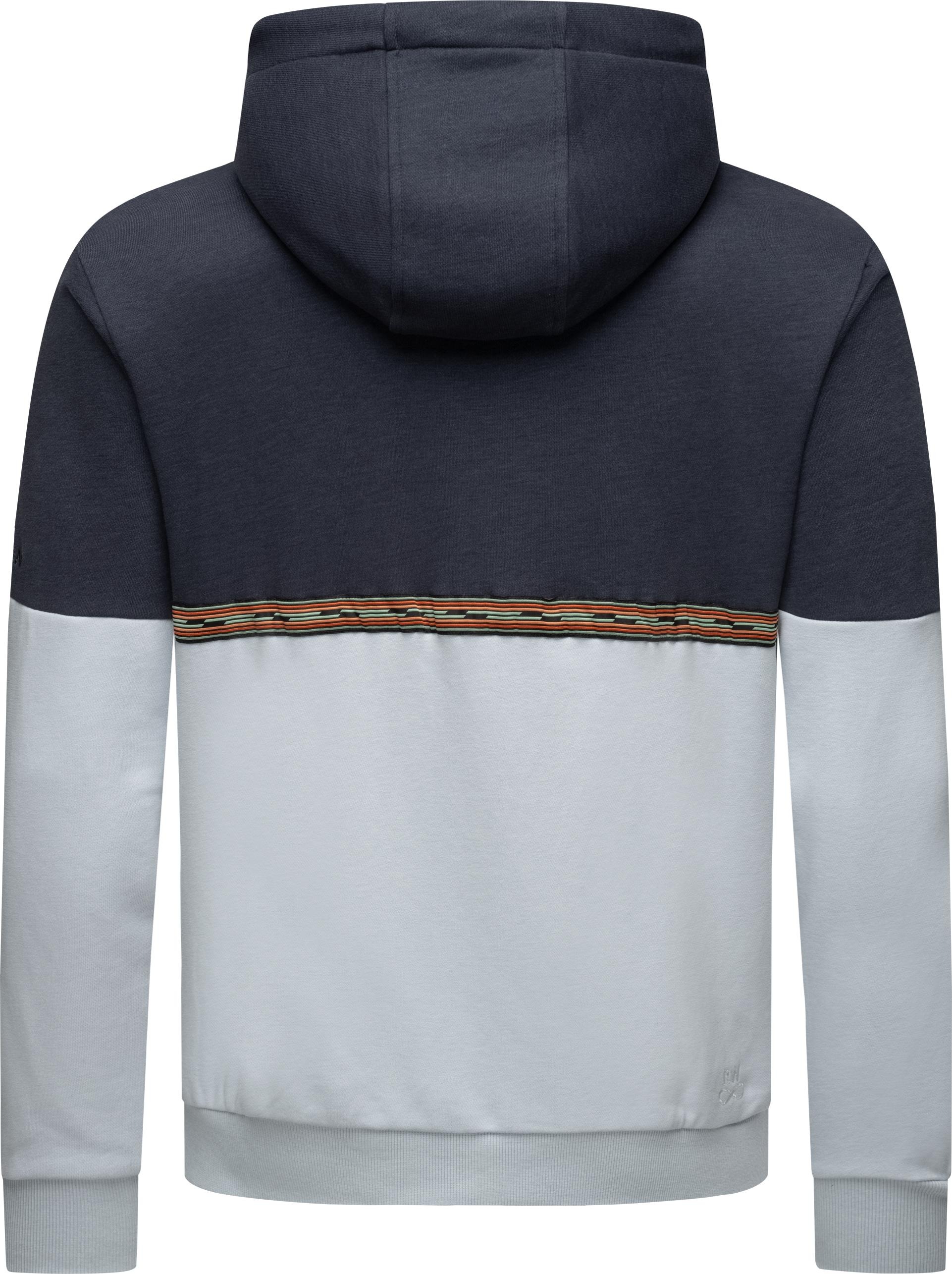 Ragwear Kapuzensweatjacke »Blocky«, Herren Basic Sweatjacke mit Kapuze