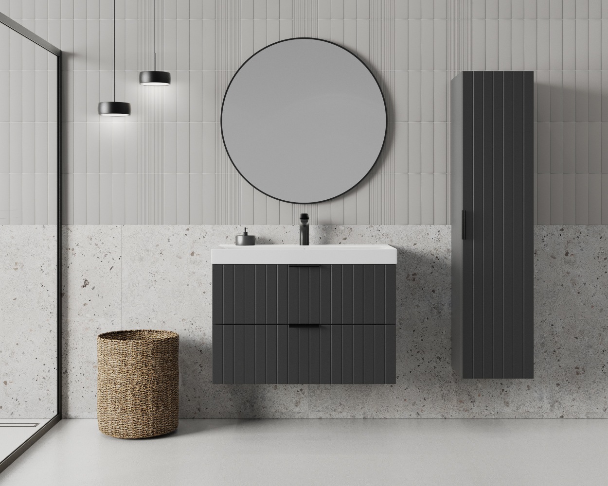 welltime Waschtisch "HARMONY mit Waschbecken, Breite 60 oder 80cm, modernes günstig online kaufen