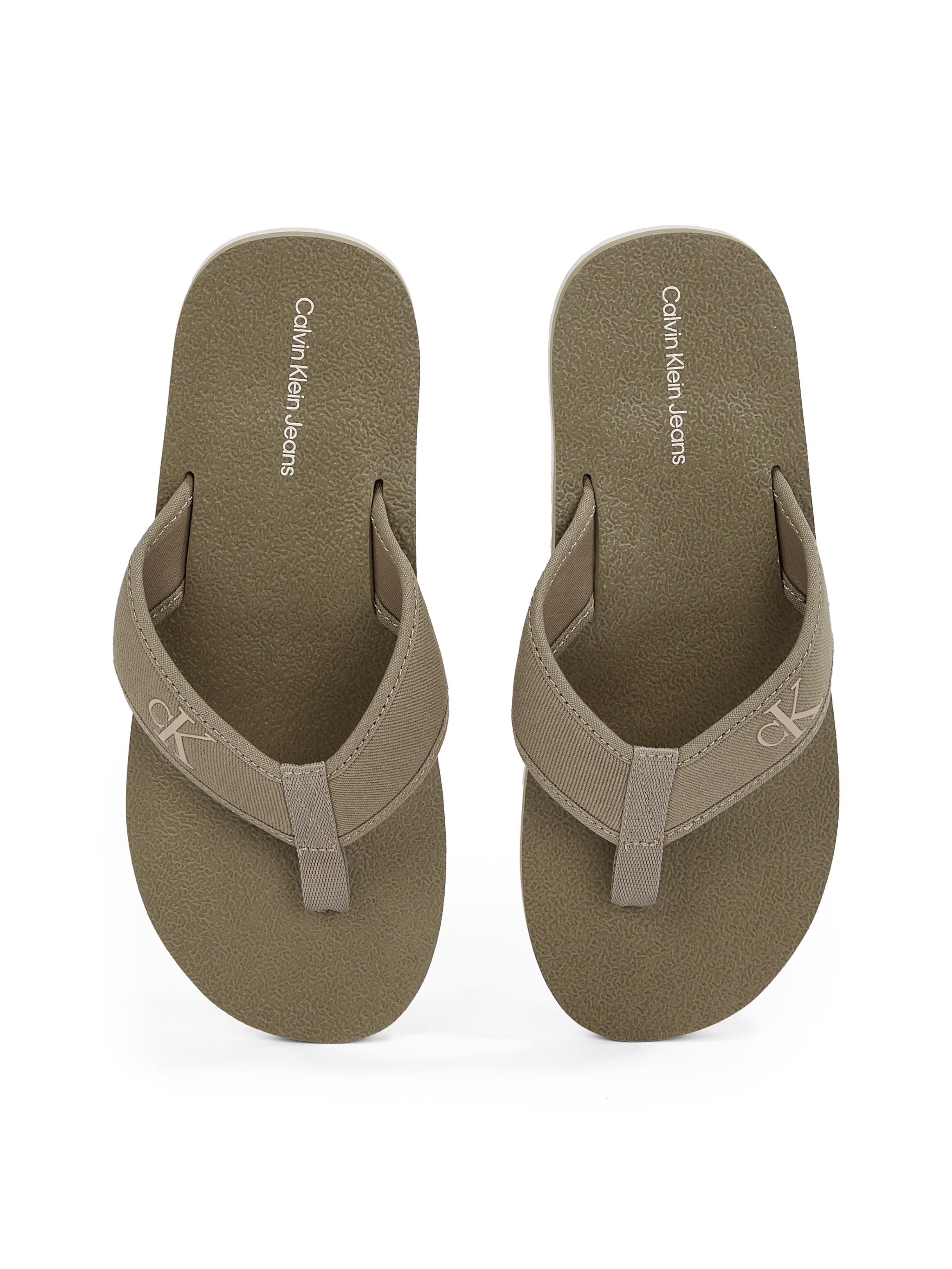 Calvin Klein Jeans Zehentrenner »THONG+ CV«, Sommerschuh, Strandschuh, Badeschuh, Schlappen mit weichem Zehensteg