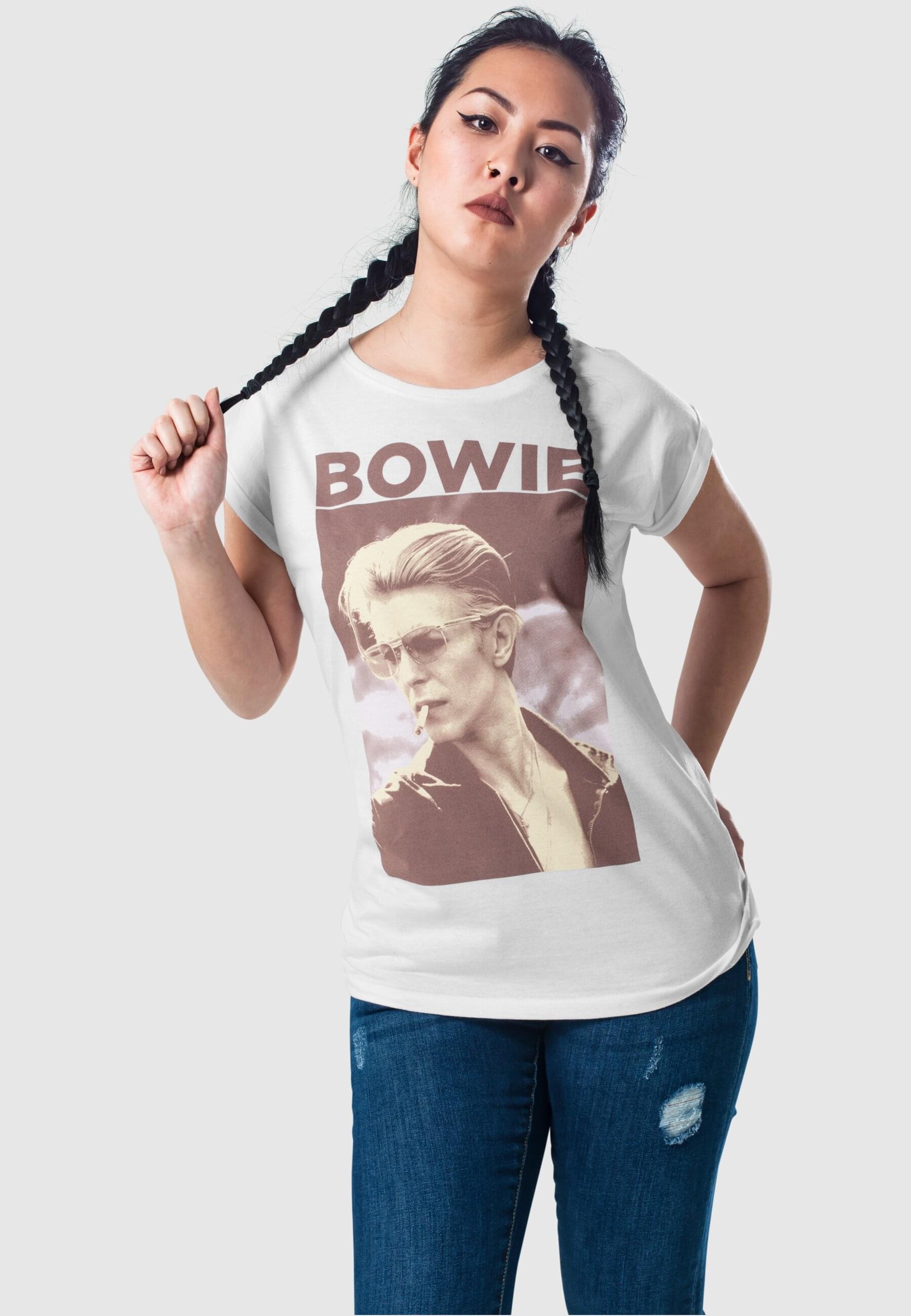 MisterTee T-Shirt "MisterTee Damen Ladies David Bowie Tee" 1 Stk. tlg. günstig online kaufen