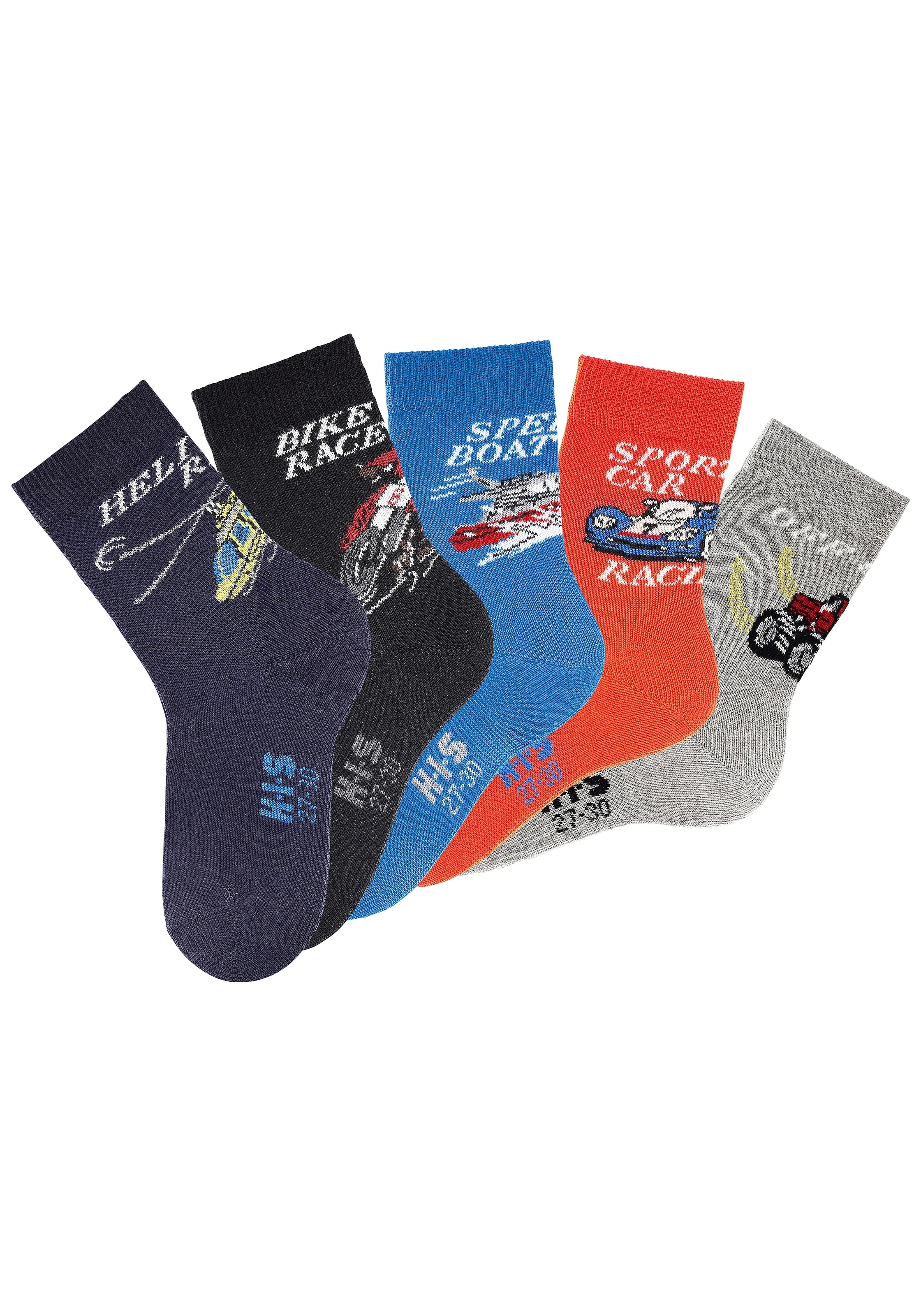 Socken, (5 Paar), mit Automotiven