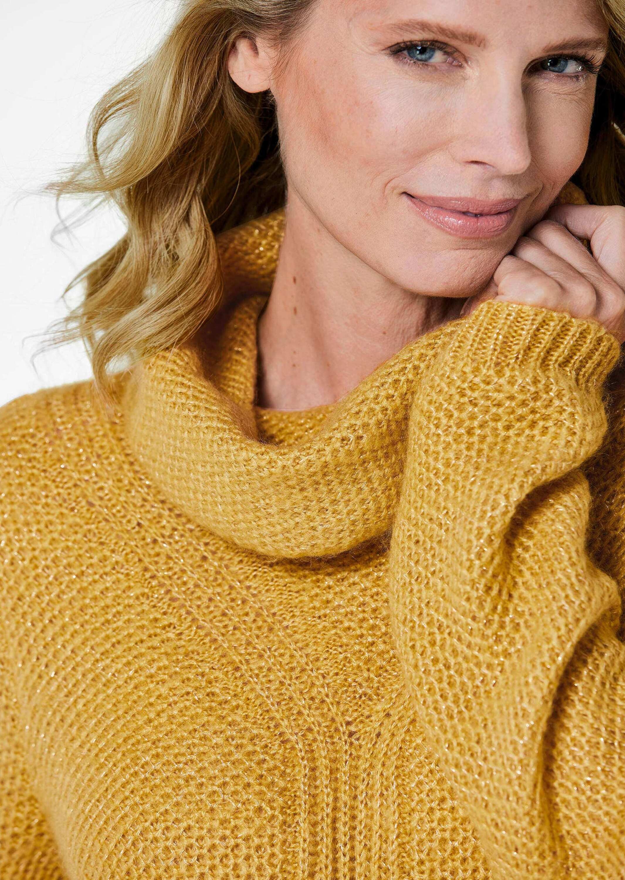 GOLDNER Strickpullover »Strickpullover Strickpullover mit interessanter Struktur und Glitzergarn«