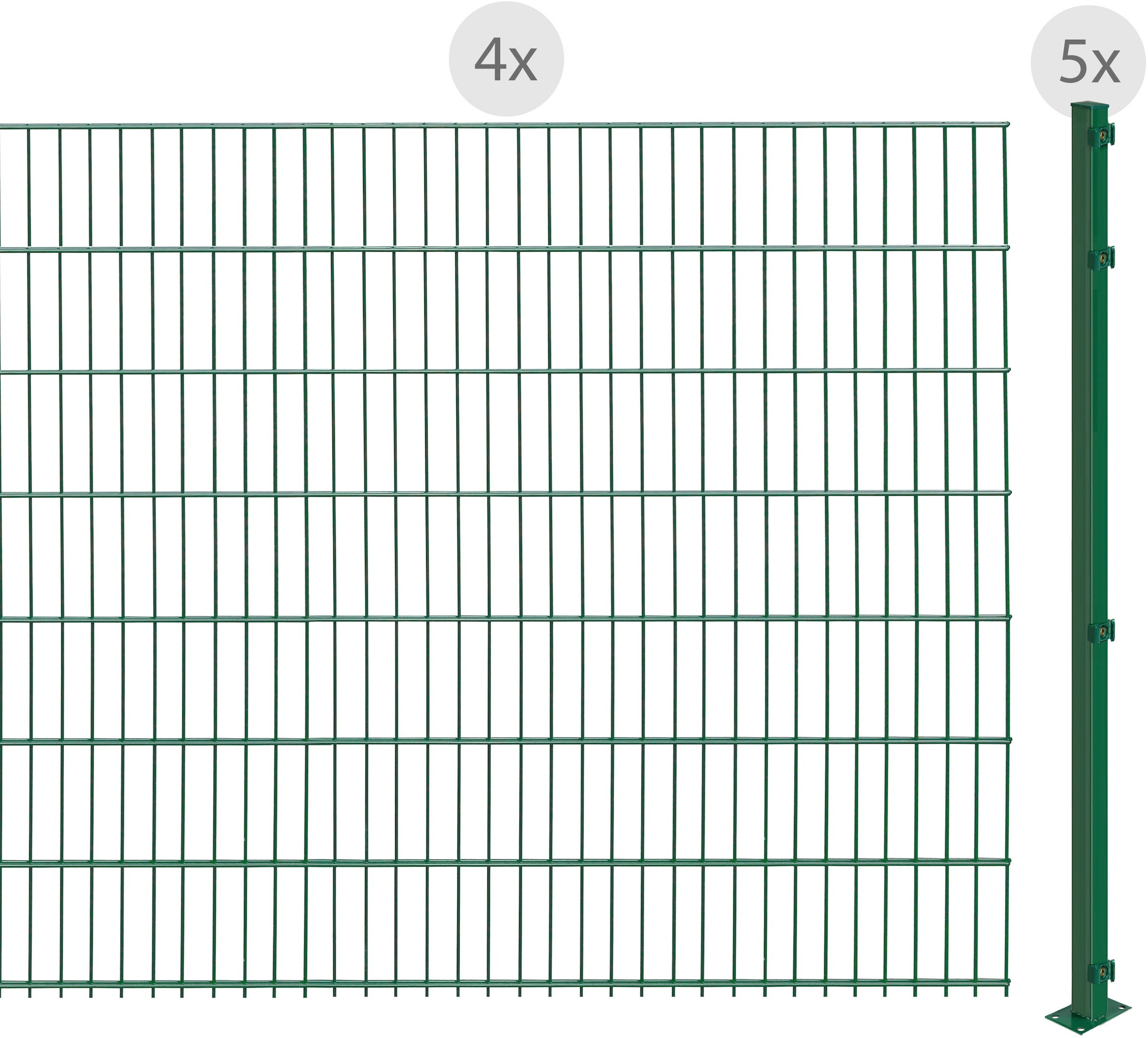 Arvotec Doppelstabmattenzaun »EASY 143 zum Aufschrauben«, Zaunhöhe 143 cm, Zaunlänge 2 - 60 m