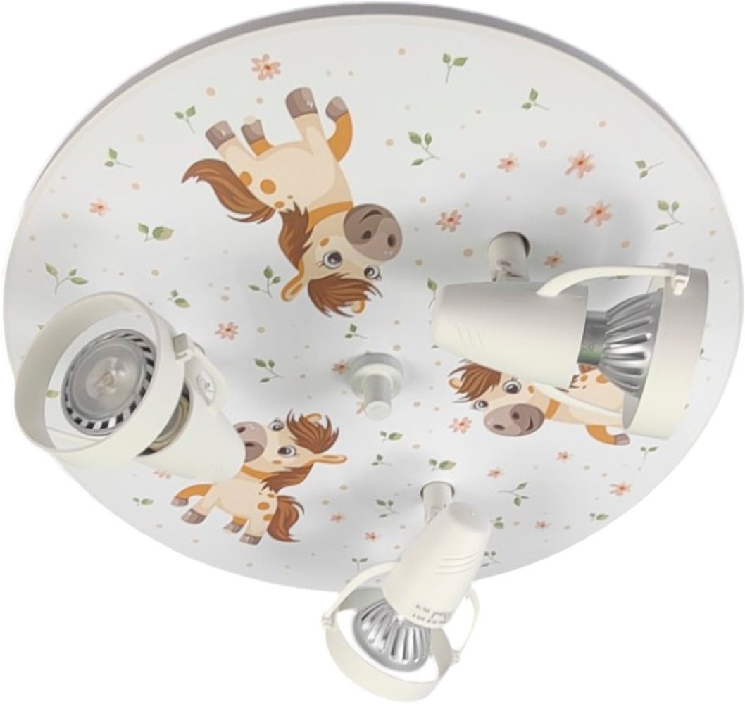 niermann Deckenleuchte »Kinderlampe mit Motiv "Pony Paula", Strahler für Kinderzimmer« GU10 1 Stk. 3 schwenk- und drehbare Strahler, Made in Germany