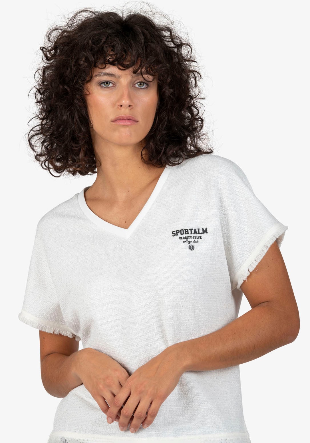 Sportalm Kitzbühel T-Shirt, mit Fransenborte