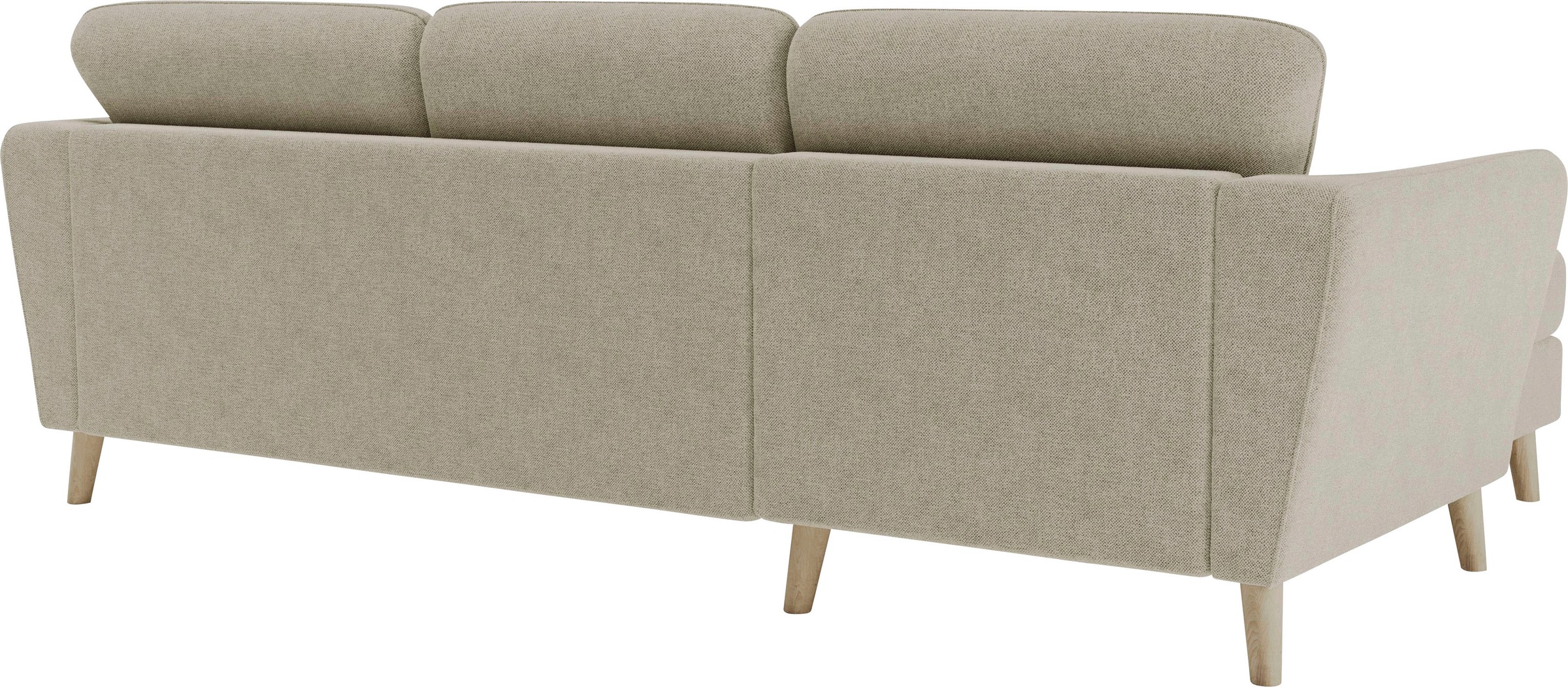 Home affaire Ecksofa »MARSEILLE (242/152cm),L-Form, Rec. rechts/links«, Massivholzbeine aus Eiche, in verschieden Bezügen und Farbvarianten