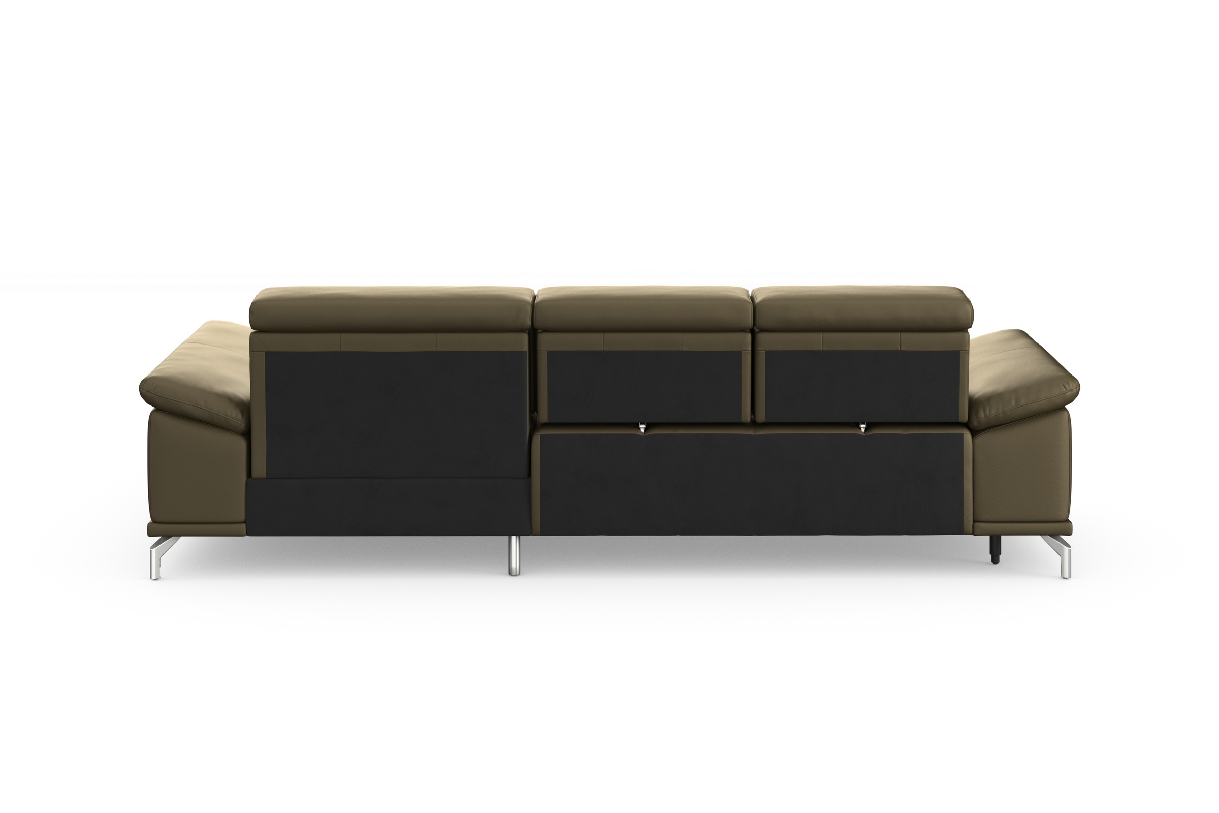 sit&more Ecksofa »Cabrio L-Form, mit Sitztiefenverstellung, Arm- und Kopfteilverstellung«, 2 Nierenkissen, Federkern, optional Bettfunktion und Stauraum