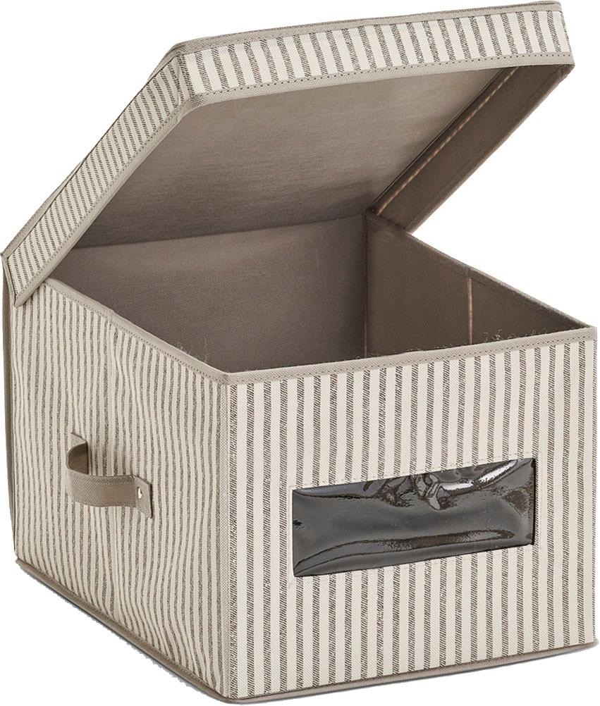 Thumbnail - Zeller Present Aufbewahrungsbox "Stripes", Vlies, beige