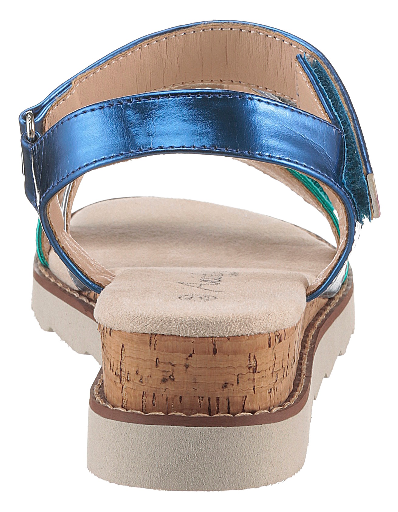 Aniston SHOES Keilsandalette, Sandale, Sommerschuh, Klettschuh, Metallic-Optik - NEUE KOLLEKTION