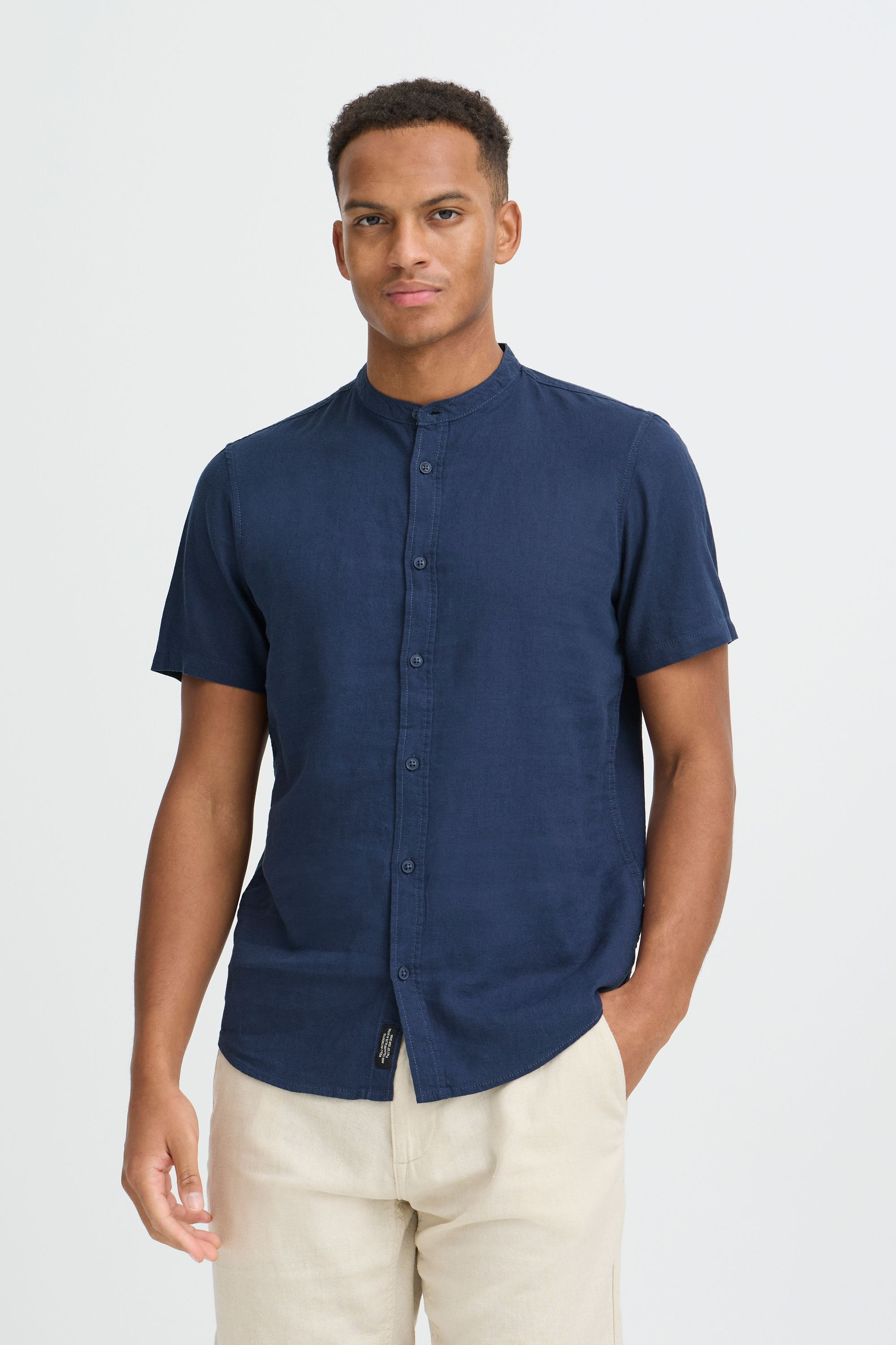 Blend Leinenhemd »BHLiam« Stilvolles Kurzarmhemd aus Leinenmix