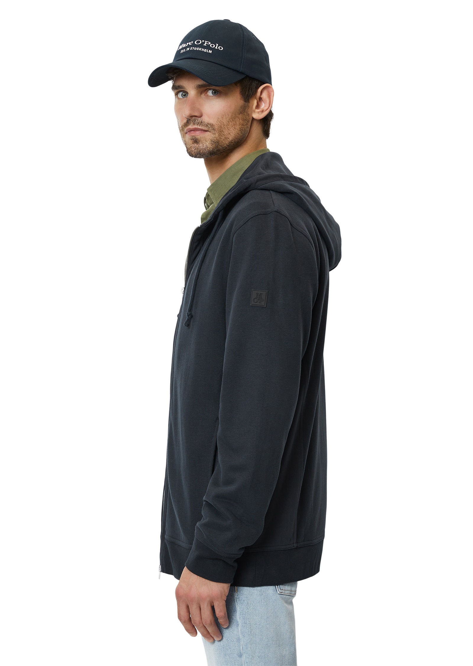 Marc O'Polo Sweatjacke »mit Herringbone-Einsätzen«