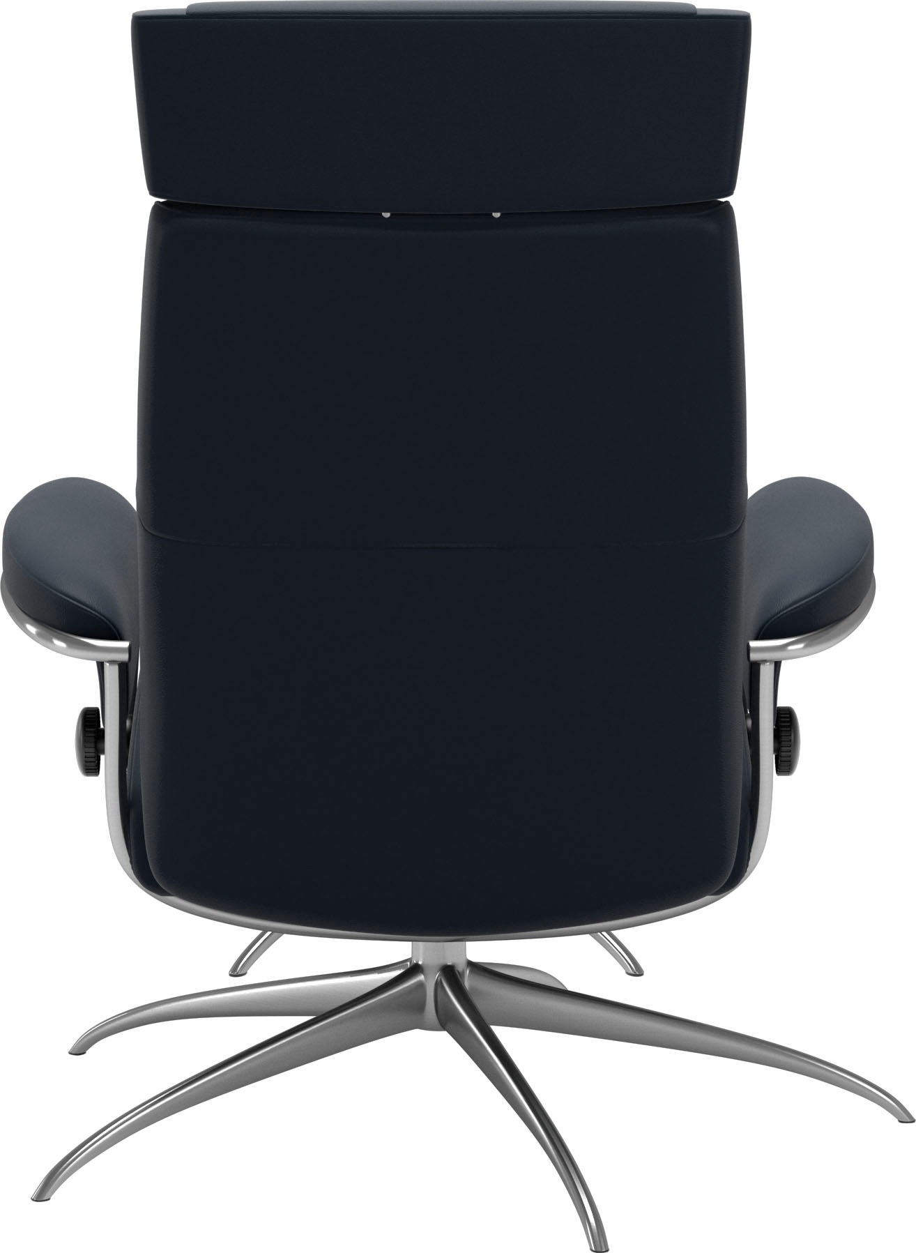 Stressless® Relaxsessel »Paris«, (Set, Relaxsessel mit Hocker), mit Hocker, Low Back mit Kopfstütze, mit Star Base, Gestell Chrom