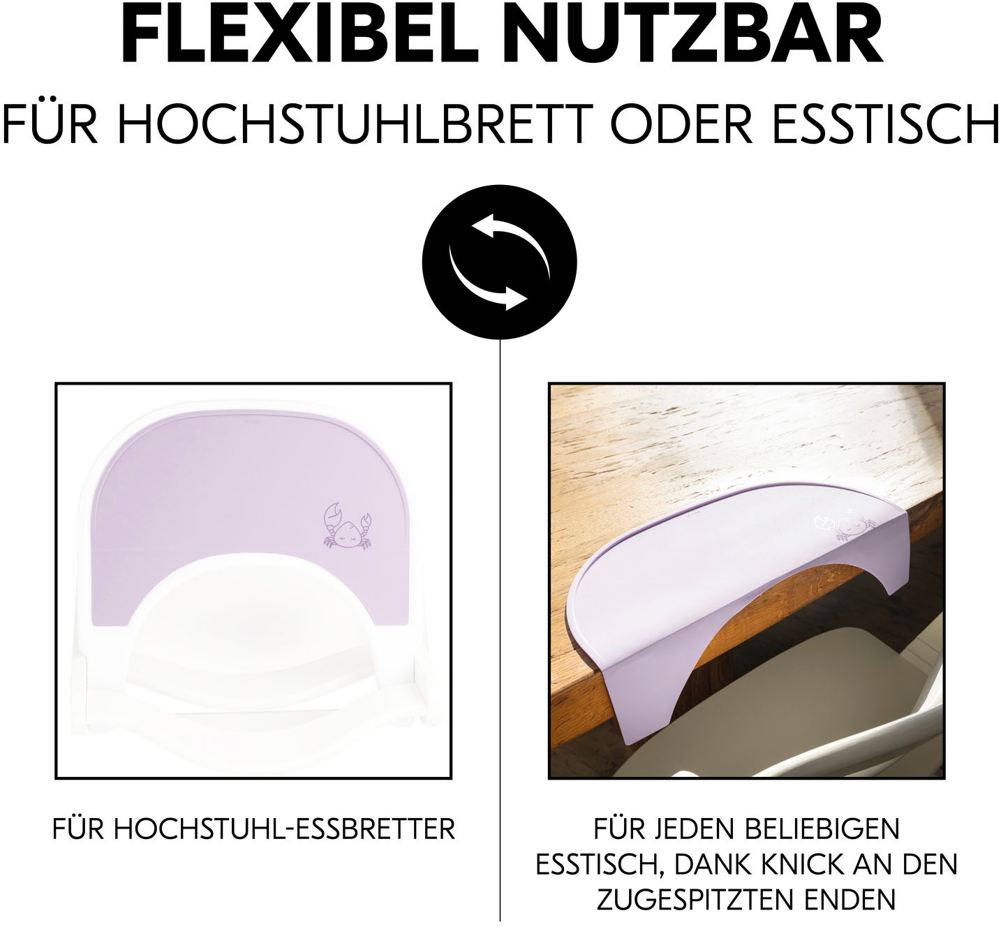 Hauck Platzset »Highchair Tray Mat, Carb Lavender«, für Hochstuhl-Essbretter