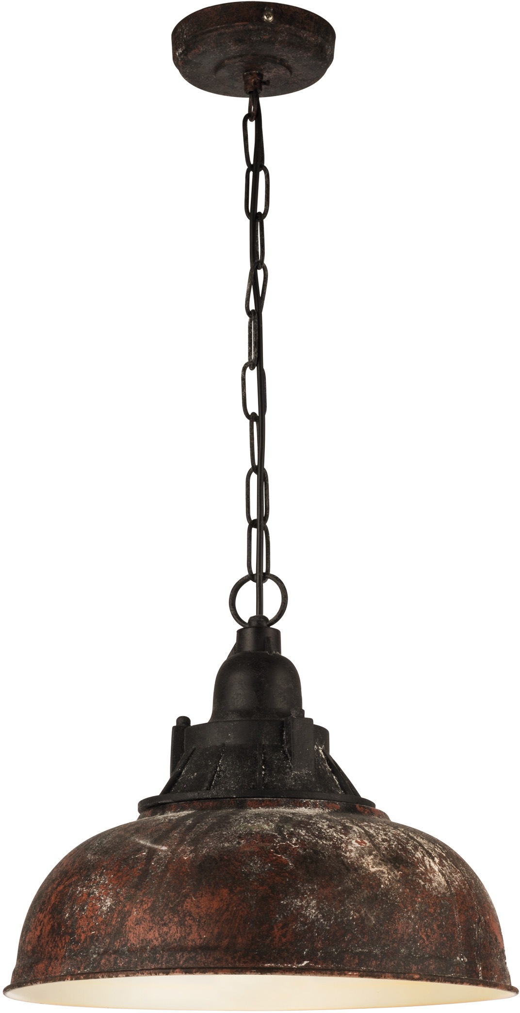 EGLO Hängeleuchte »GRANTHAM 1 Pendellampe, E27, IP20, Stahl, Retro, Esstischlampe, Lampe«, 1 flammig, Leuchtmittel E27 | ohne Leuchtmittel, Hängeleuchte, H110 x Ø37 cm, antik-braun, beige, 1X60W exkl.