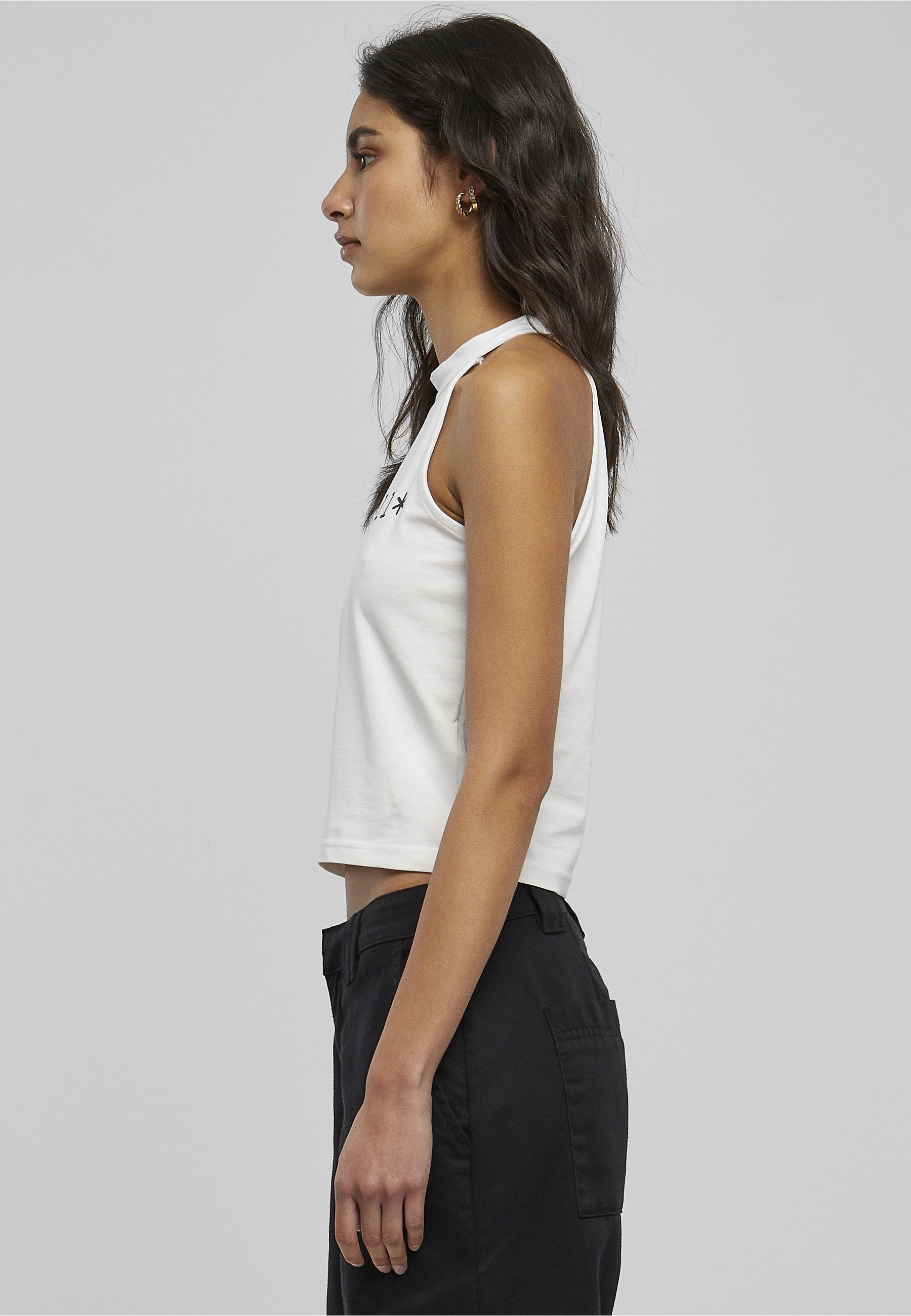 Miss Tee Muskelshirt »Miss Tee Damen Eye Roll Turtleneck Short Top« 1