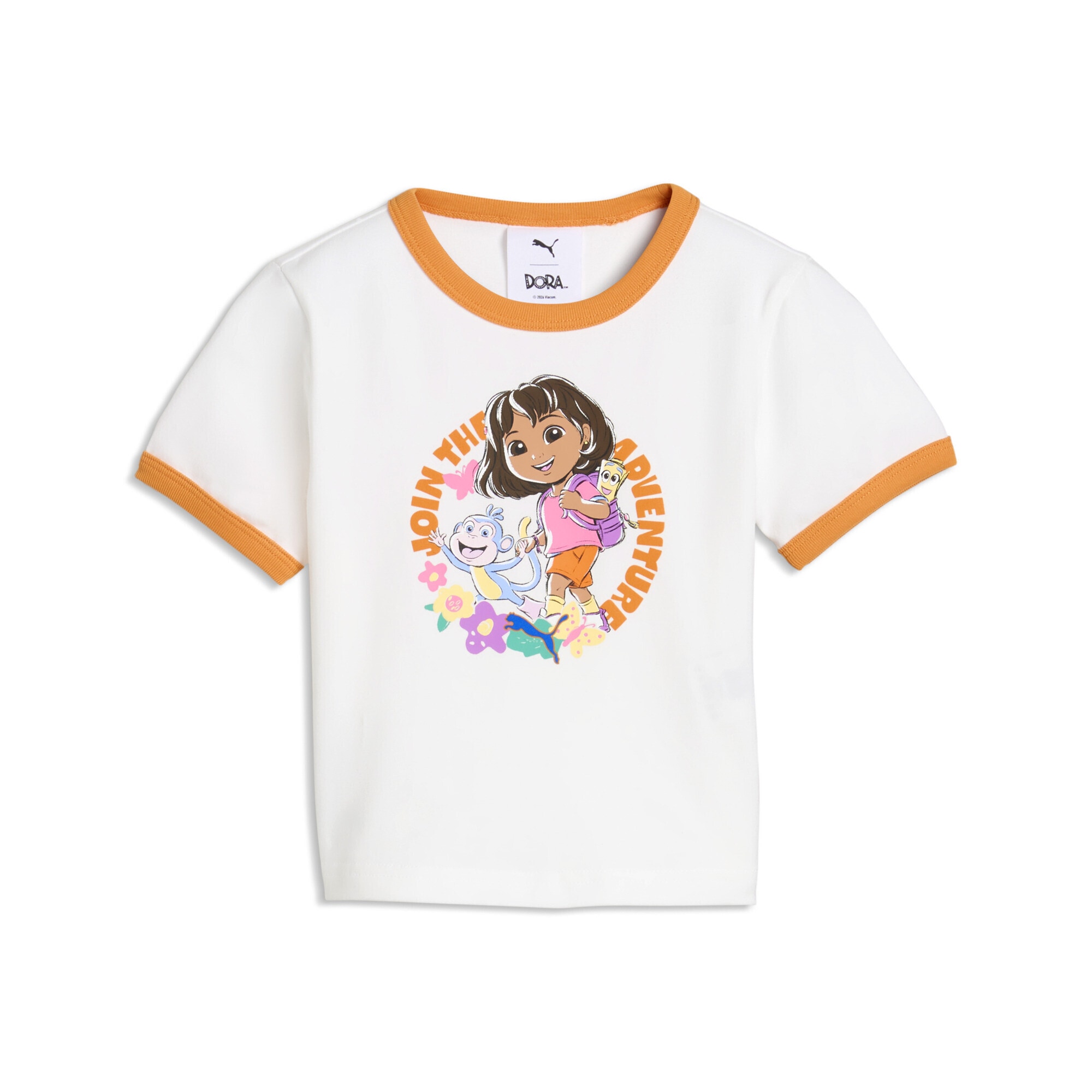 PUMA T-Shirt "PUMA x DORA THE EXPLORER Slim Ringer-T-Shirt Mädchen"