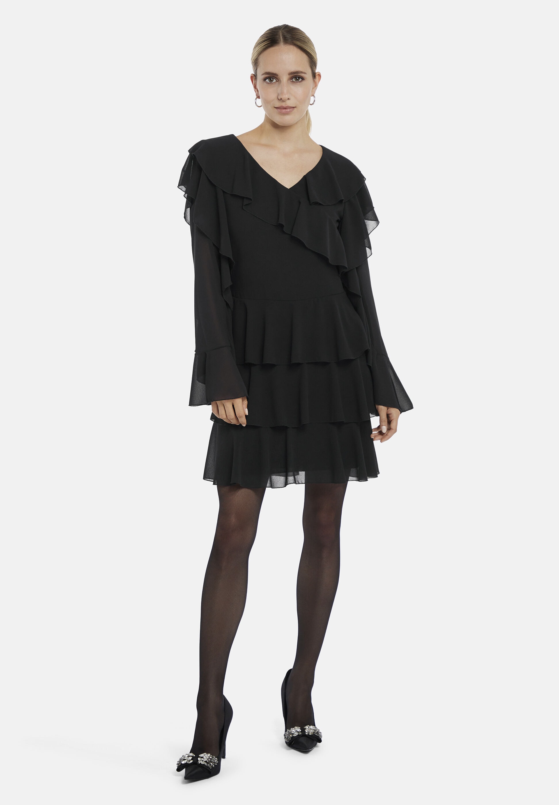 Nicowa Abendkleid »Nicowa Kleid NIWELA« Ohne Taschen aus feinem Chiffon