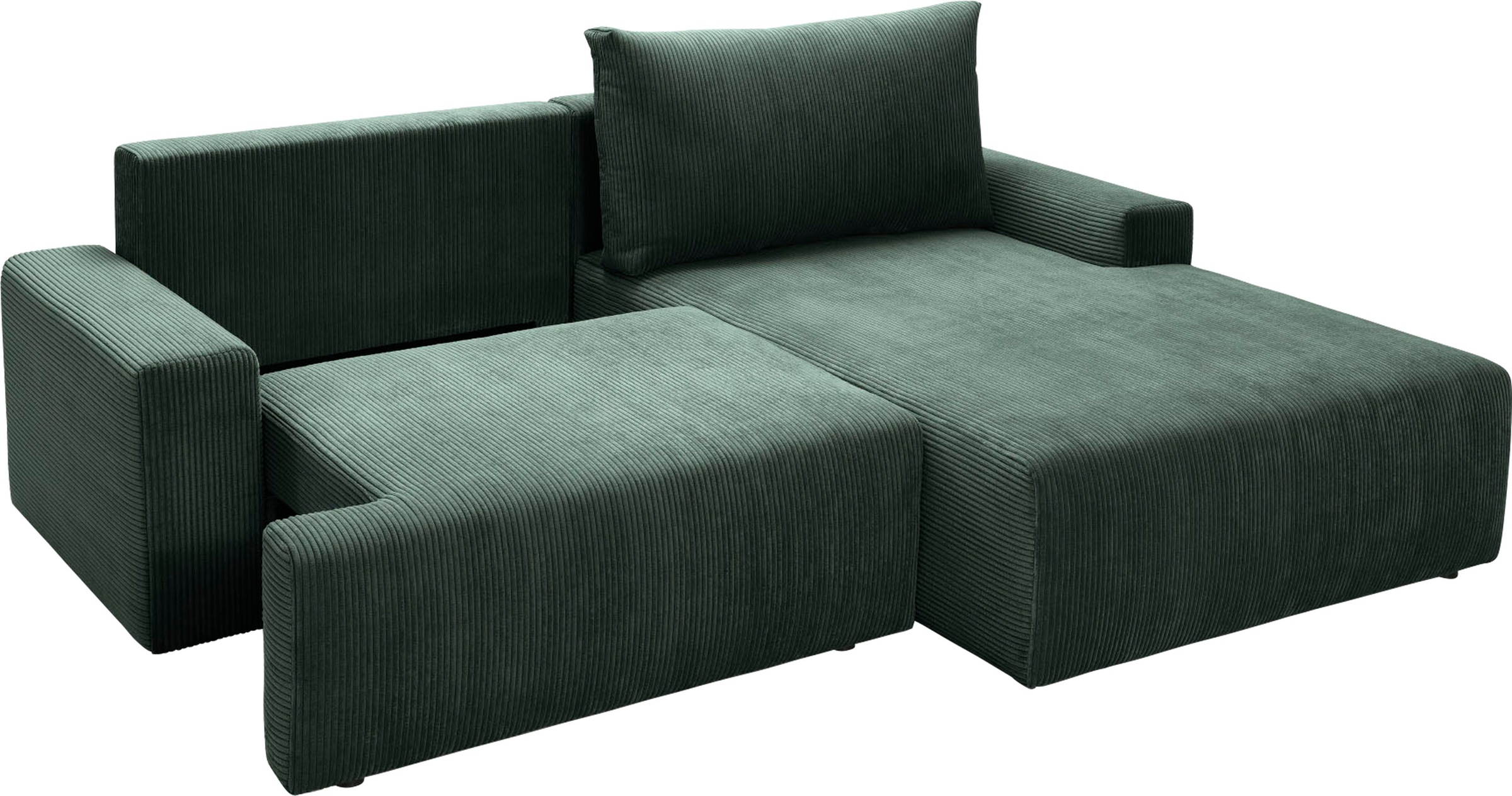 exxpo - sofa fashion Ecksofa »Orinoko, aktuelles Design und hoher Sitzkomfort, L-Form«, inkl. Bettfunktion und Bettkasten, schöne Farben im angesagten Cord