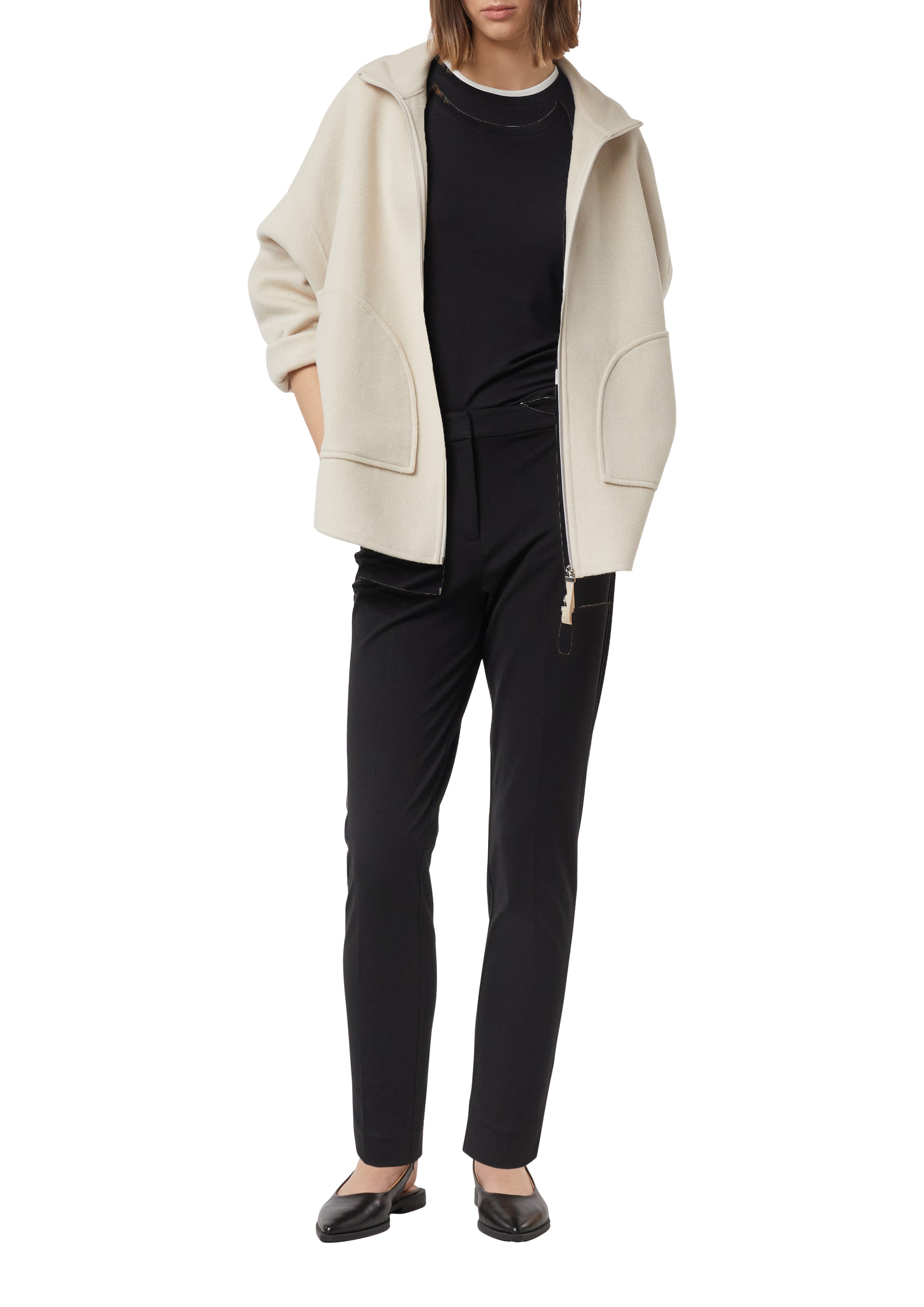 Comma Stoffhose  mit Bundfalte und Viskose-Stretch