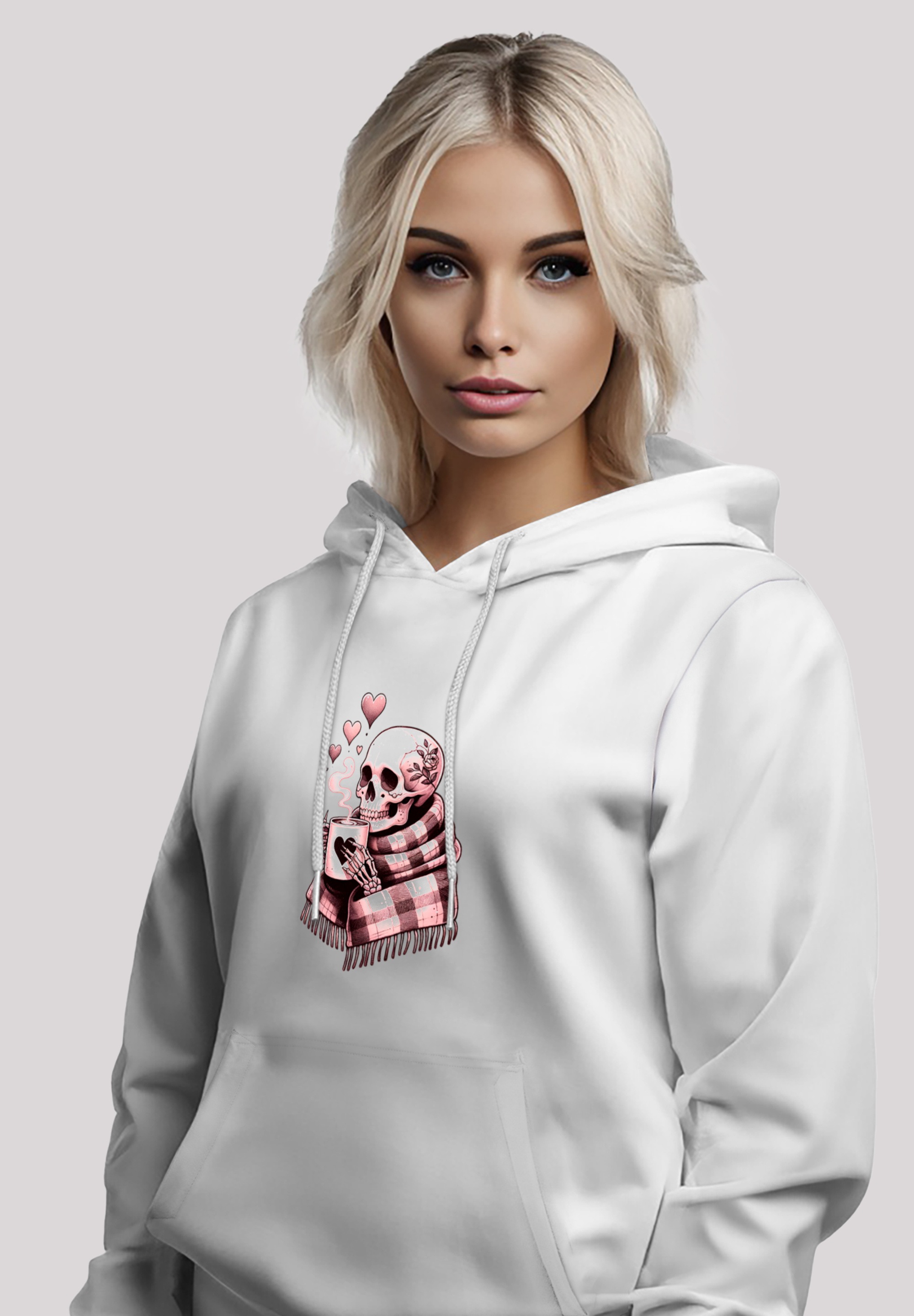 F4NT4STIC Kapuzenpullover »Cozy Winter Skelett«, Premium Qualität