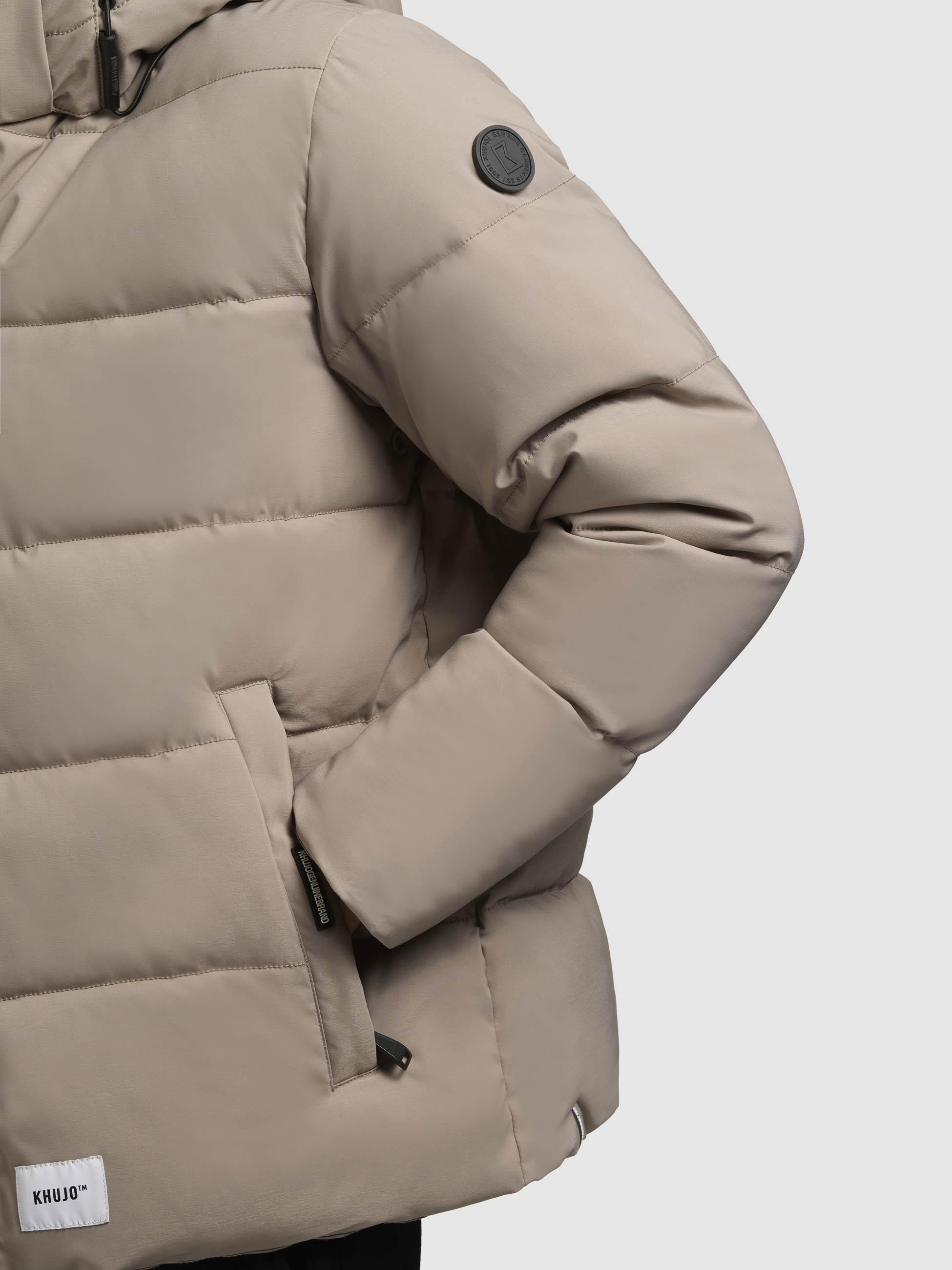 khujo Winterjacke »Loga2-YM«, mit Kapuze, Steppjacke mit abnehmbarer Kapuze und Rucksackträgern