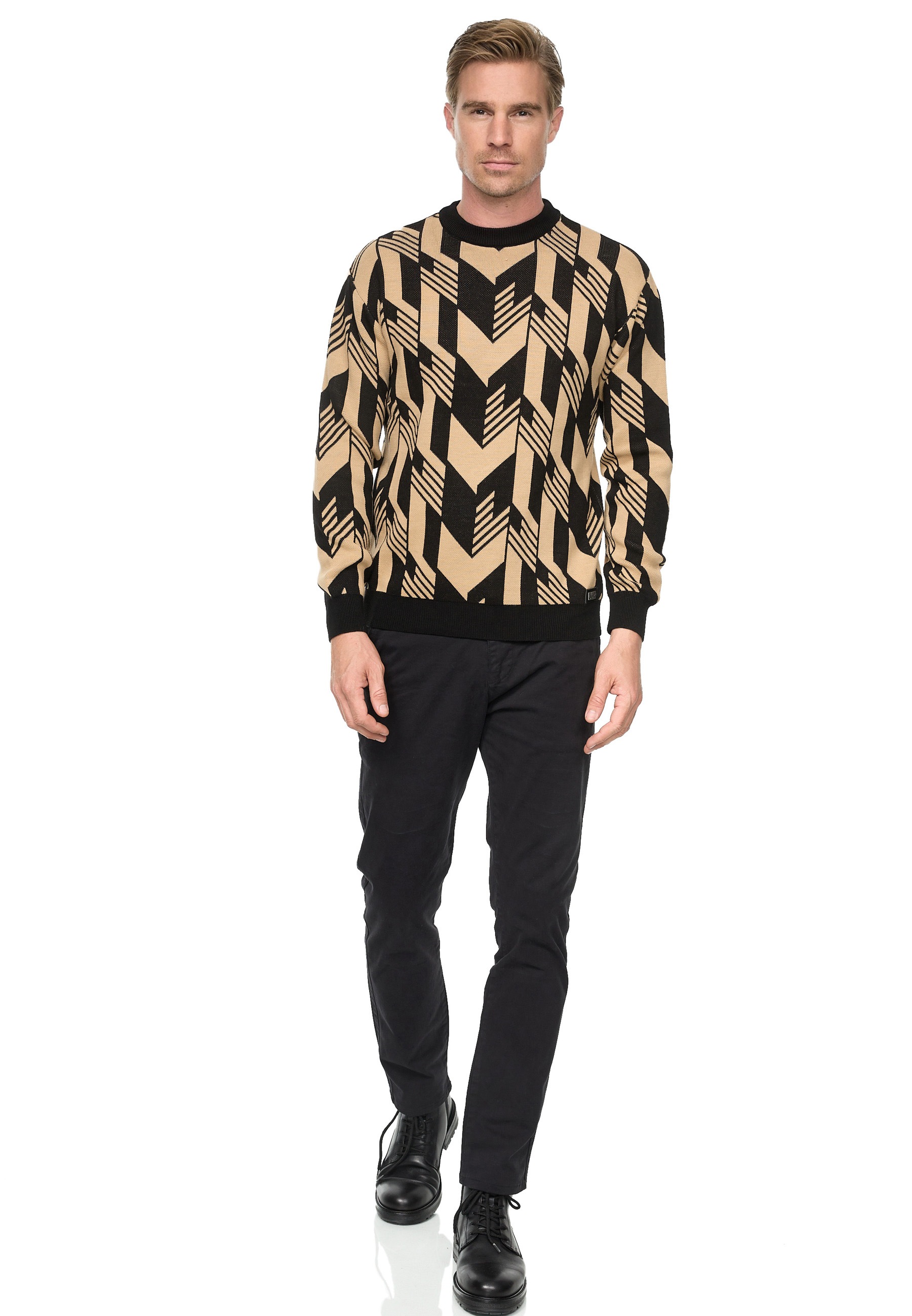 Rusty Neal Strickpullover in zweifarbigem Design günstig online kaufen