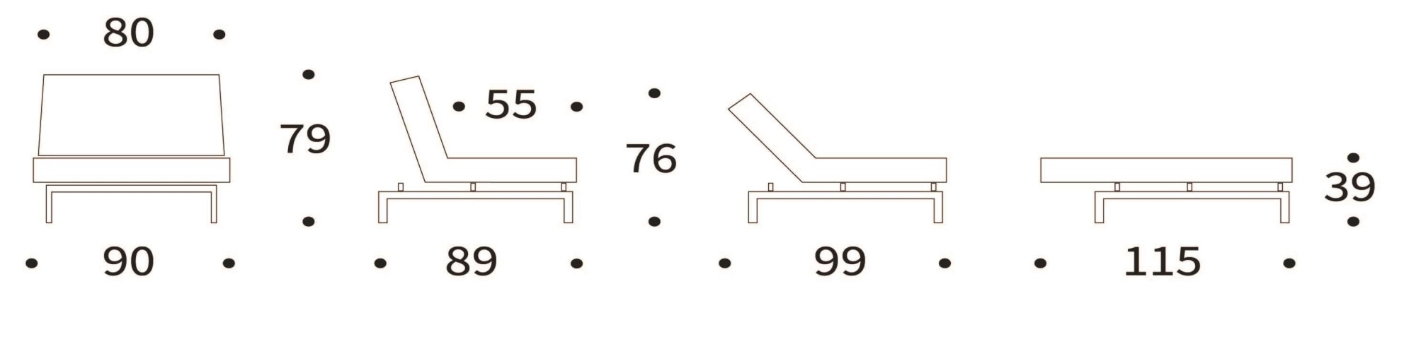 INNOVATION LIVING ™ Sessel »Splitback«, mit chromglänzenden Beinen, in skandinavischen Design