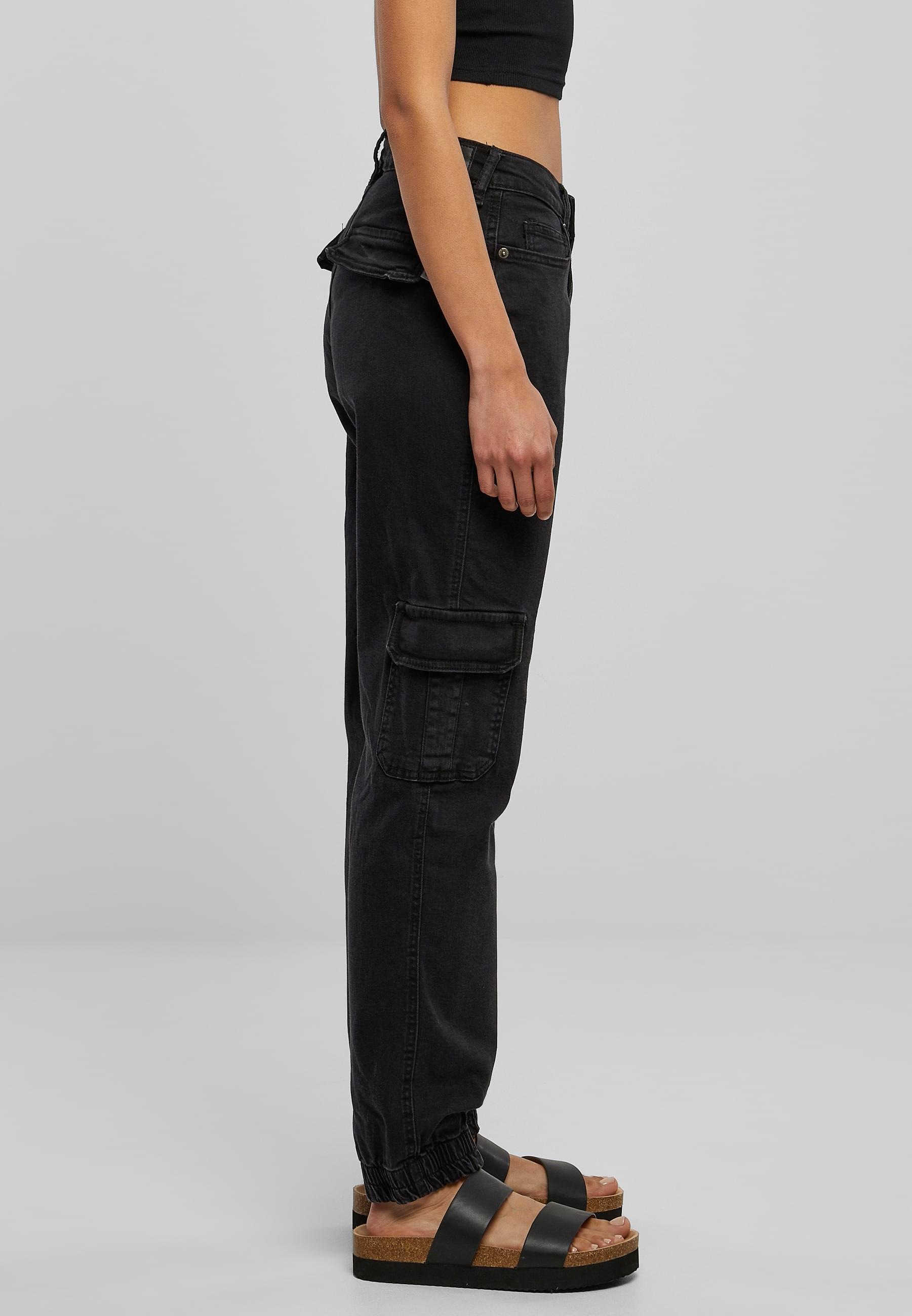 URBAN CLASSICS Stoffhose »Urban Classics Damen Ladies Organic Stretch Denim Cargo Pants«, (1 tlg.)